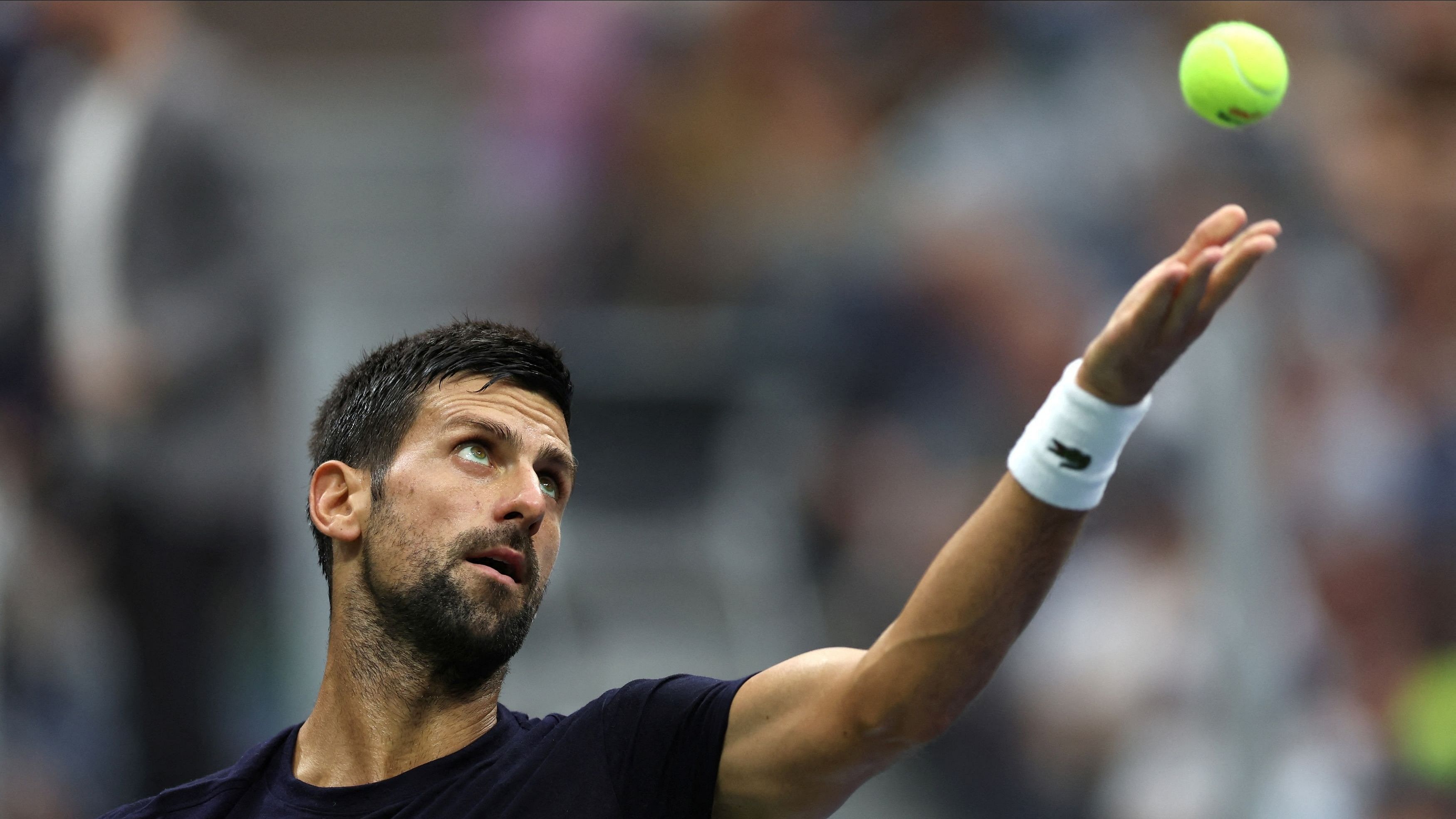 <div class="paragraphs"><p>Novak Djokovic  practices ahead of the 2023 US Open Tennis Championships.</p></div>