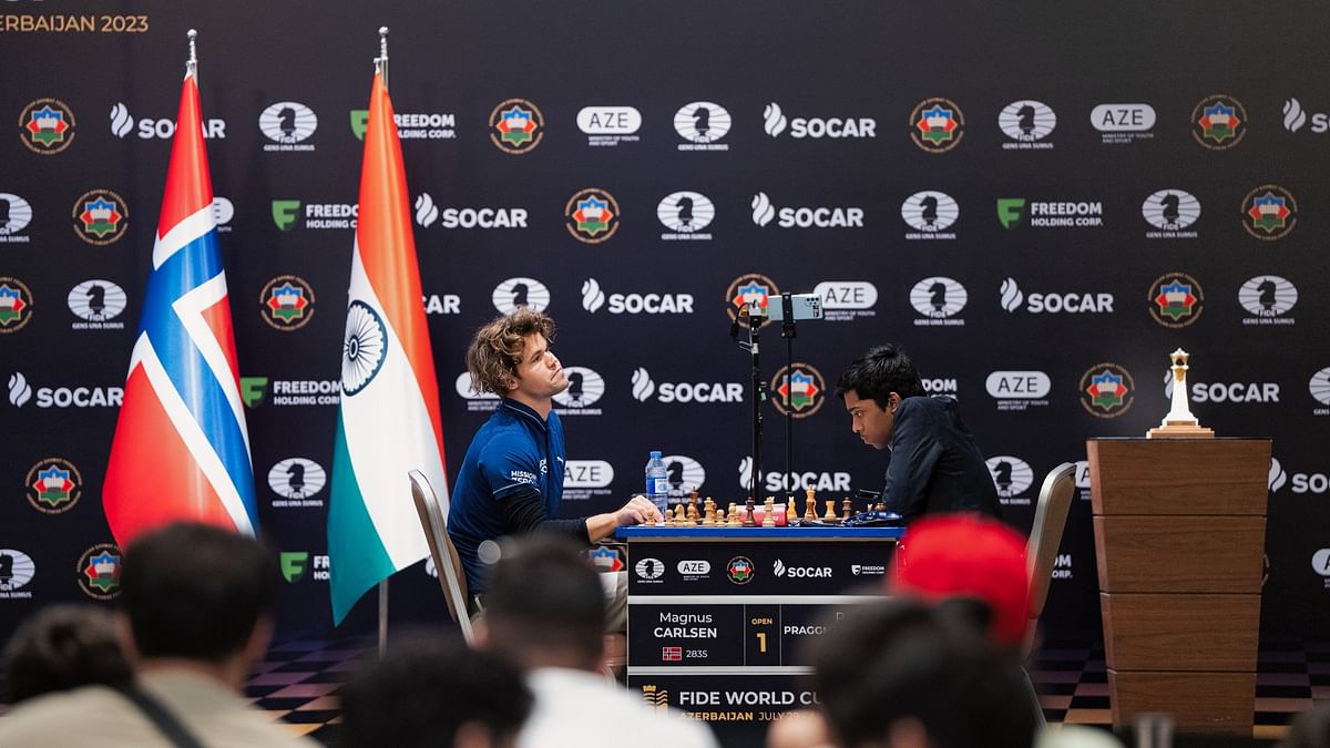 International Chess Federation on X: The first game between Erigaisi and Praggnanandhaa fades out to a draw. Whoever wins the next game advances to the semifinals; if the second clash ends in