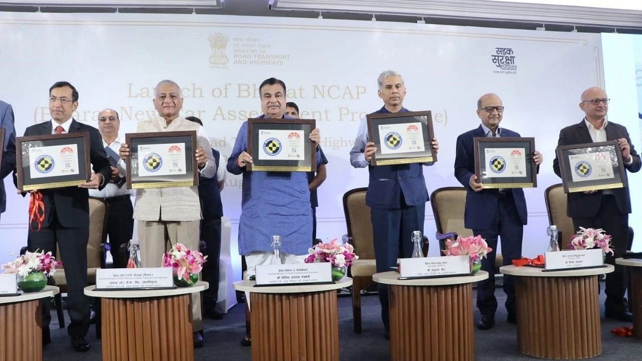 <div class="paragraphs"><p>Road, Transport and Highway Minister Nitin Gadkari launched Bharat NCAP in New Delhi on Aug 22.</p></div>
