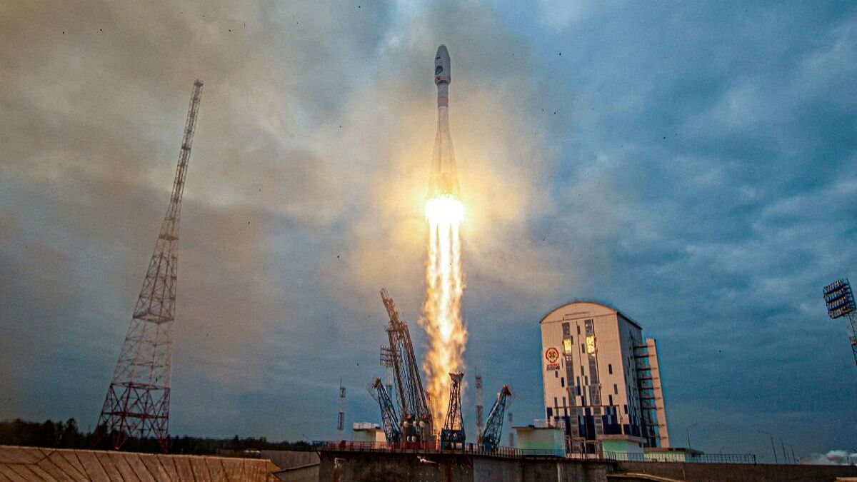 <div class="paragraphs"><p>File photo of rocket booster with Luna-25 lunar lander blasting off at Vostochny Cosmodrome in Russia.&nbsp;</p></div>