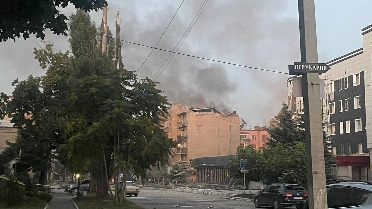 <div class="paragraphs"><p>A view shows a building destroyed during a Russian missile strike, amid Russia's attack on Ukraine, in Pokrovsk, Donetsk region, Ukraine August 7, 2023.</p></div>