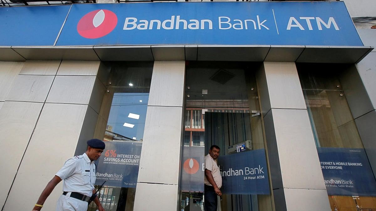 <div class="paragraphs"><p>File photo of a Bandhan Bank and ATM in Kolkata.&nbsp;</p></div>