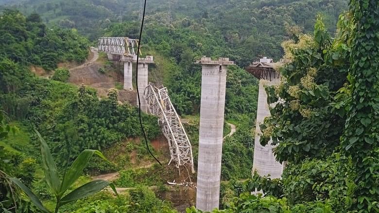 <div class="paragraphs"><p>The Bairabi-Sairang railway bridge which collapsed</p></div>