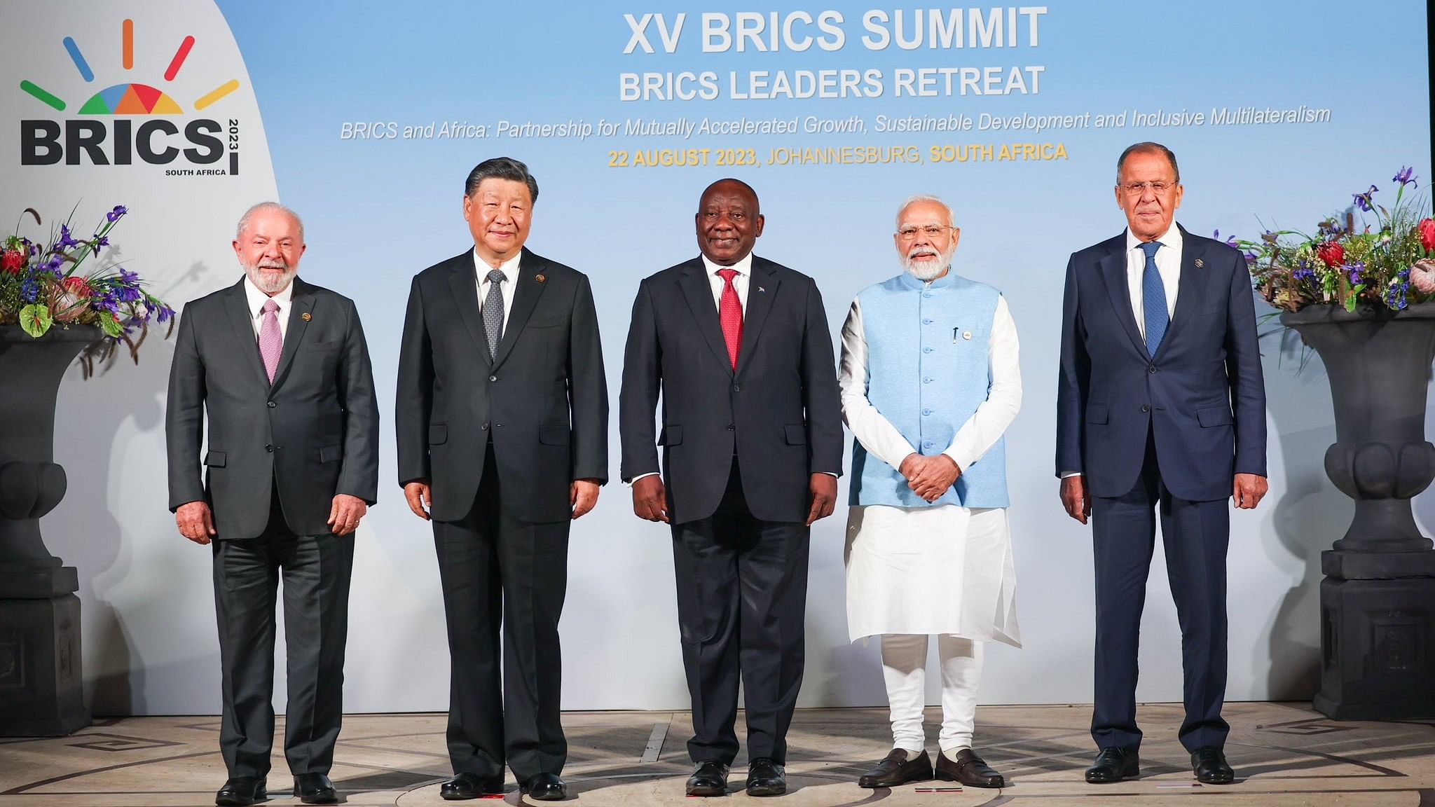 <div class="paragraphs"><p>BRICS leaders at the Retreat in South Africa.</p></div>