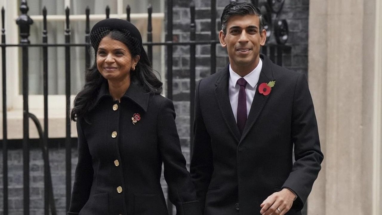 <div class="paragraphs"><p>Britain's Prime Minister Rishi Sunak and his wife Akshata Murty. </p></div>