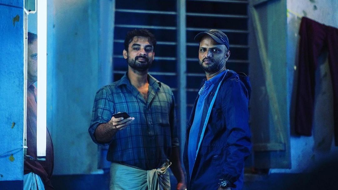 <div class="paragraphs"><p>Tovino Thomas with director&nbsp;Jude Anthany Joseph on the sets of movie '2018- Everyone is a Hero.</p></div>