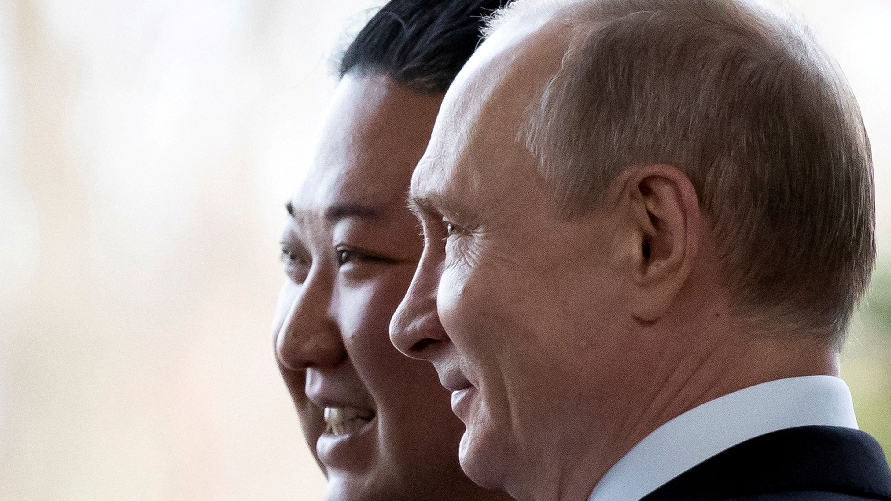 <div class="paragraphs"><p>File Photo: Russian President Vladimir Putin and North Korea's leader Kim Jong Un pose for a photo during their meeting in Vladivostok, Russia, April 25, 2019. </p></div>