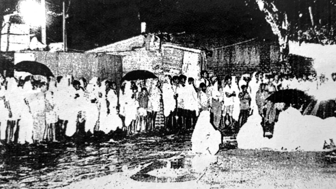 A demonstration organised during the Sandur movement.