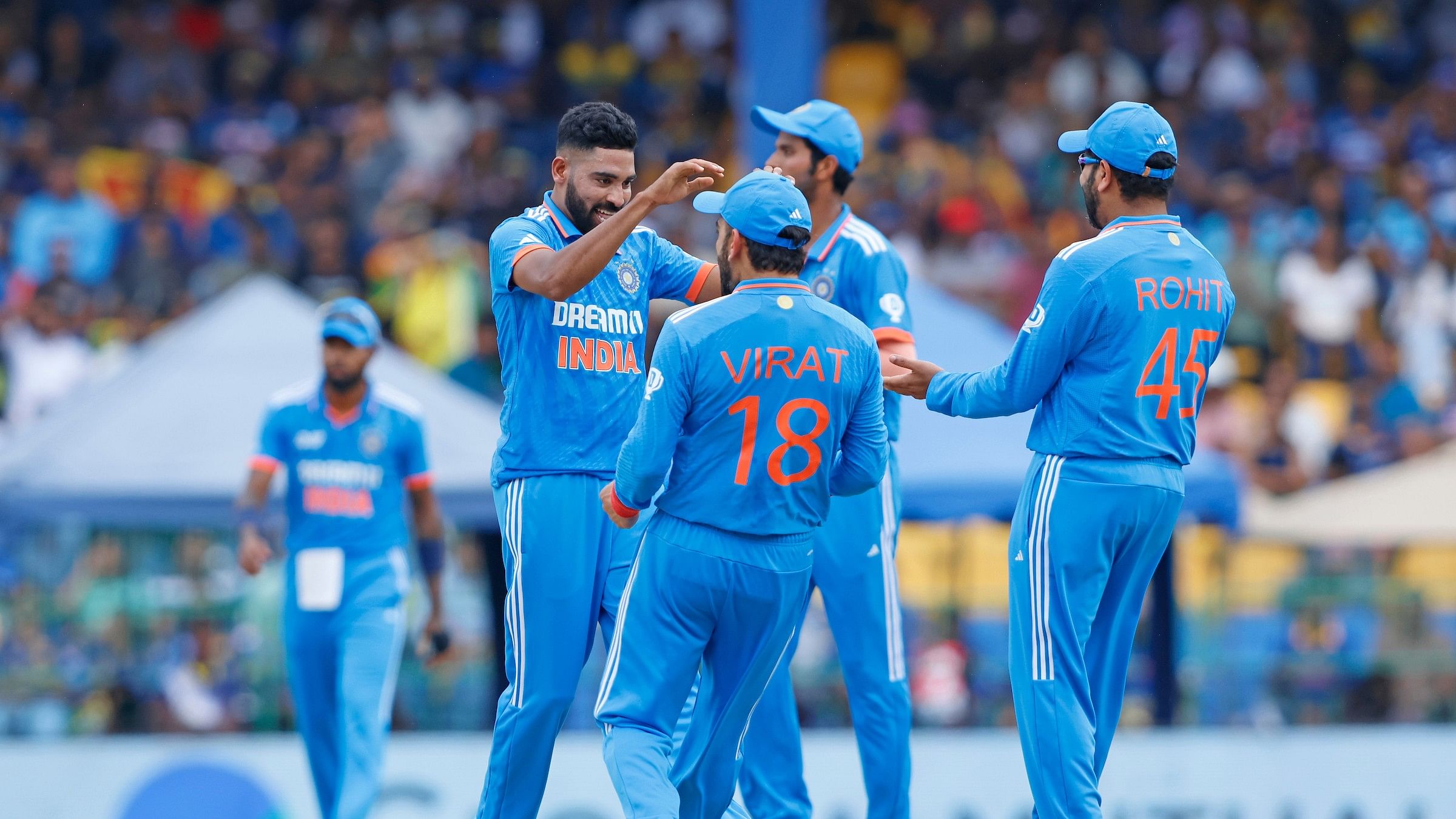 <div class="paragraphs"><p>Pacer Mohammed Siraj bowled a wonderful spell (6 for 21) that laid the foundation for India's 10-wicket win over Sri Lanka in the Asia Cup final.</p></div><div class="paragraphs"><p><br></p></div>