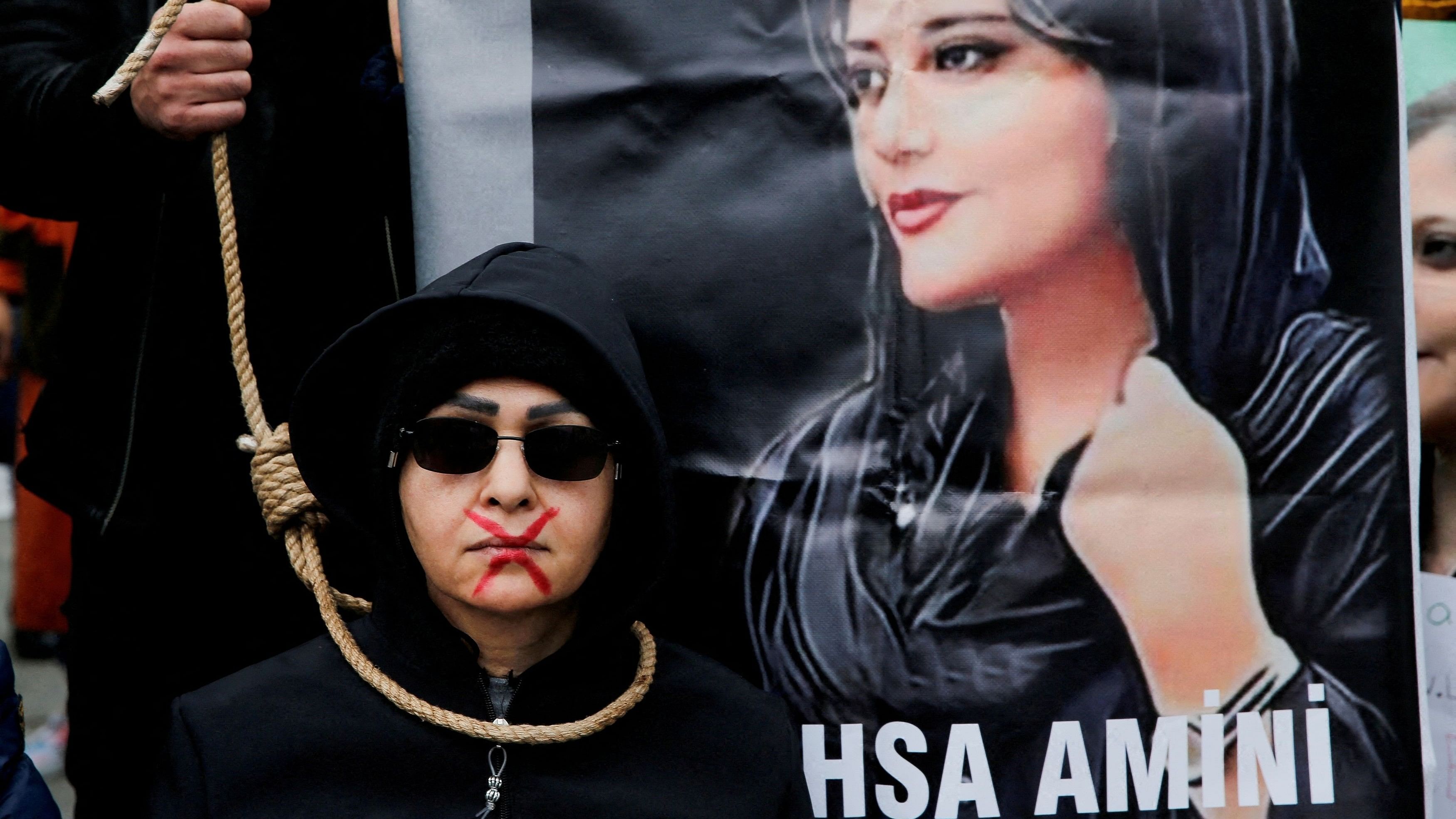 <div class="paragraphs"><p>A woman takes part in a protest against the Islamic regime of Iran following the death of Mahsa Amini, in Istanbul, Turkey December 10, 2022. </p></div>