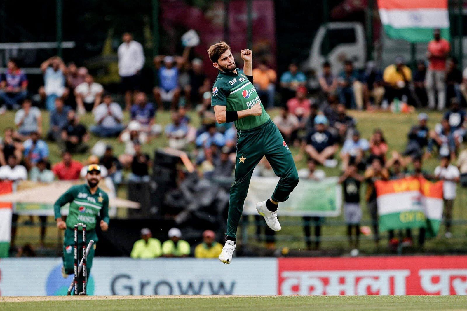 <div class="paragraphs"><p>Pakistan's Shaheen Afridi celebrates a wicket against India in Asia Cup 2023.</p></div>