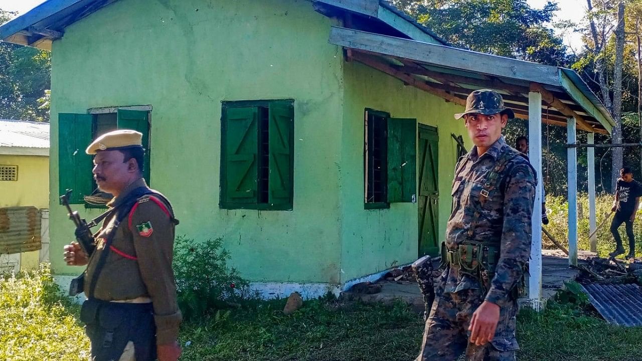 <div class="paragraphs"><p>Security personnel in Meghalaya. </p></div>