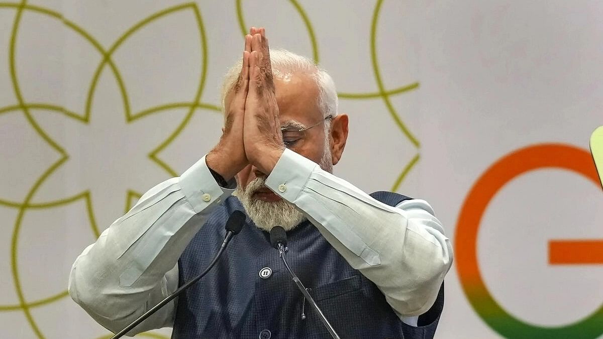 <div class="paragraphs"><p>PM Narendra Modi speaks during the inauguration of India International Convention and Expo Centre (IICC), in New Delhi.&nbsp;</p></div>