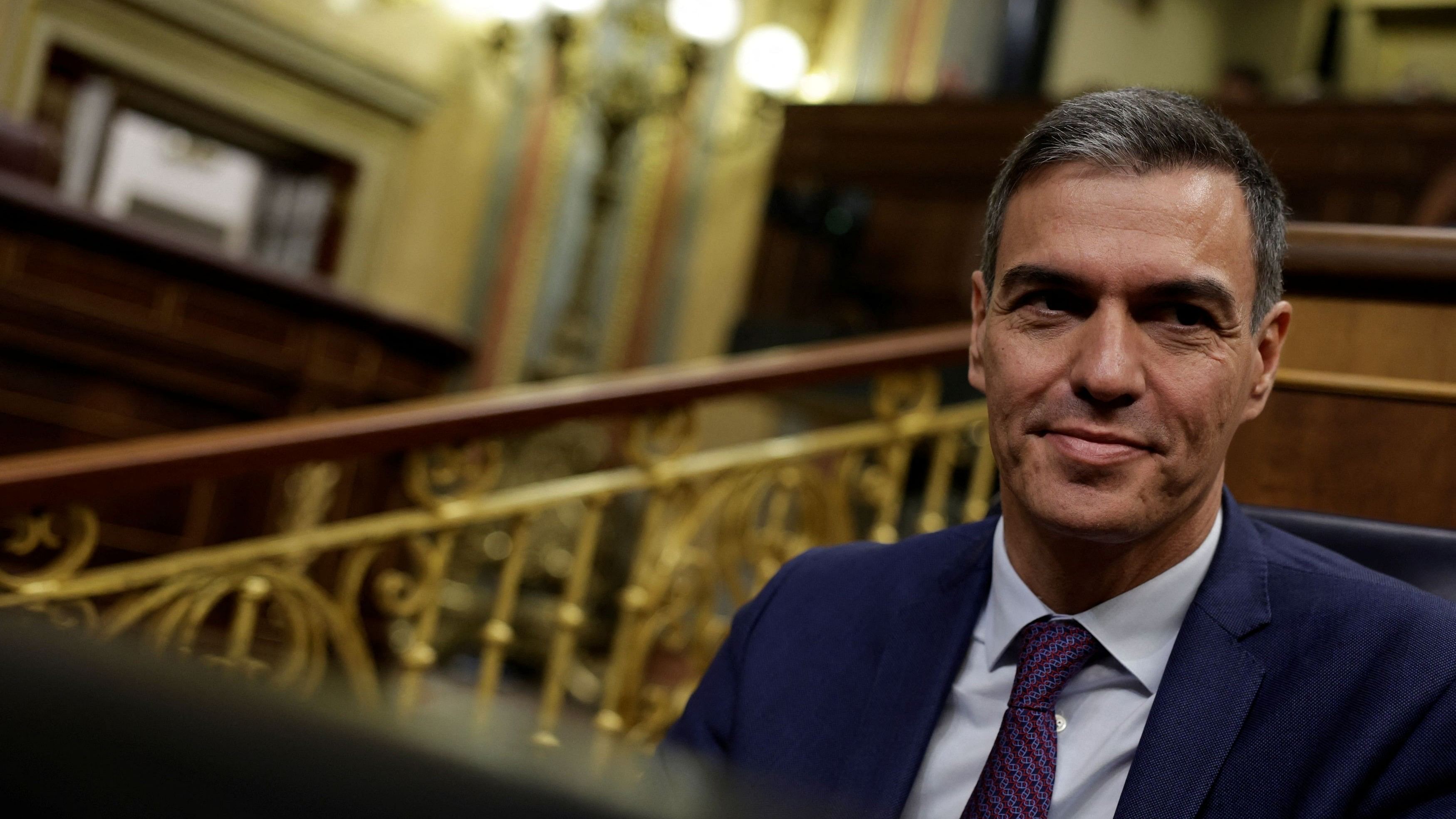 <div class="paragraphs"><p> Pedro Sanchez attends an investiture debate at the parliament in Madrid, Spain, September 29, 2023.</p></div>