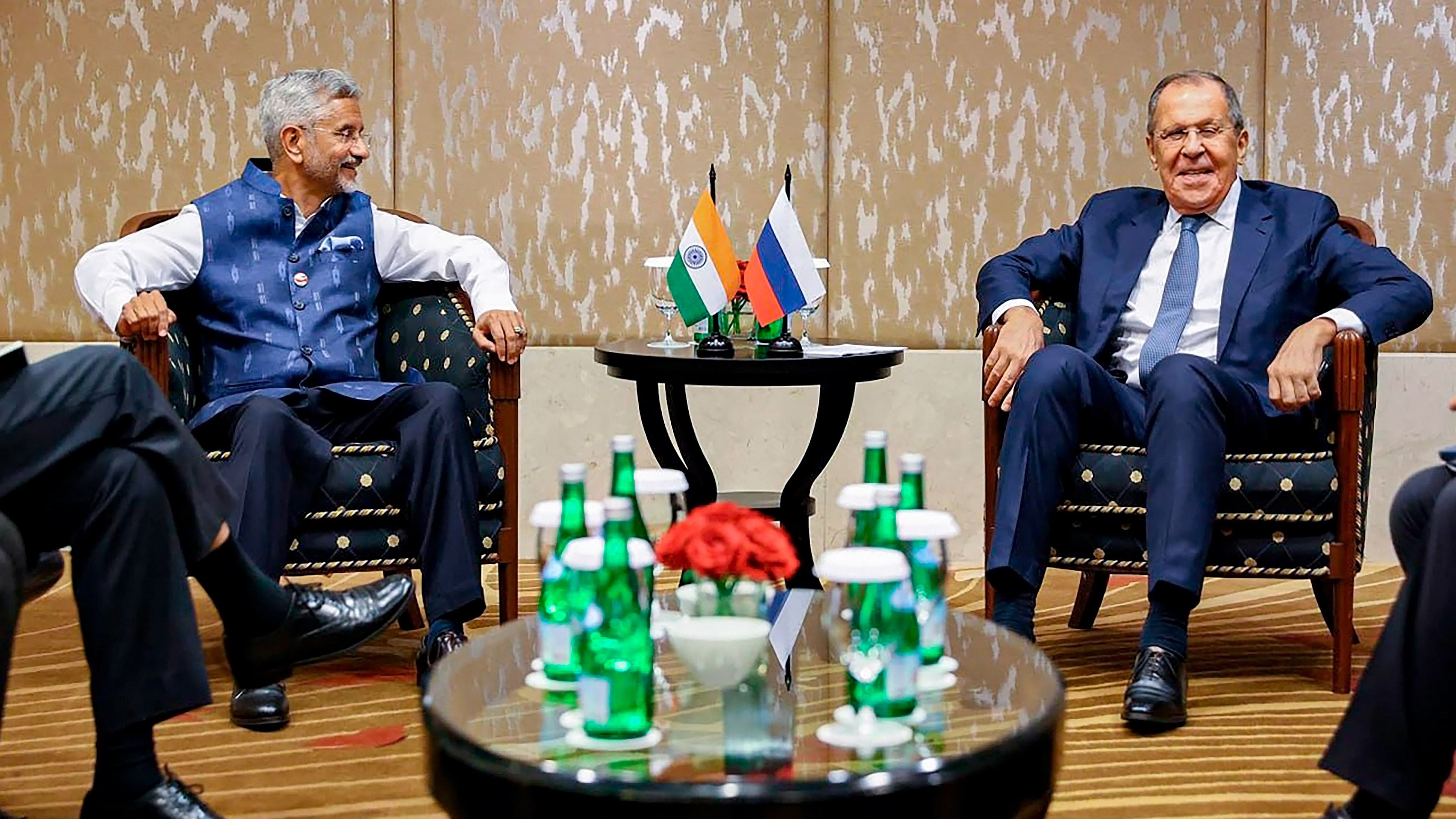 <div class="paragraphs"><p>Minister of External Affairs S Jaishankar with Russia’s Foreign Minister Sergey Lavrov.&nbsp;</p></div>