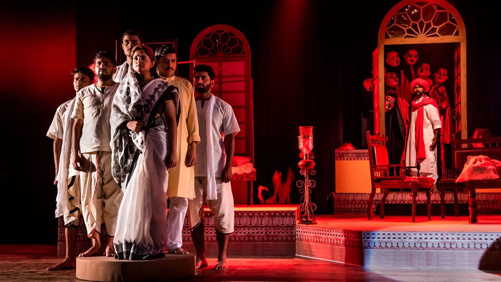 Rangasampada's first play, Girish Karnad's 'Yayati' directed by R Nagesh.