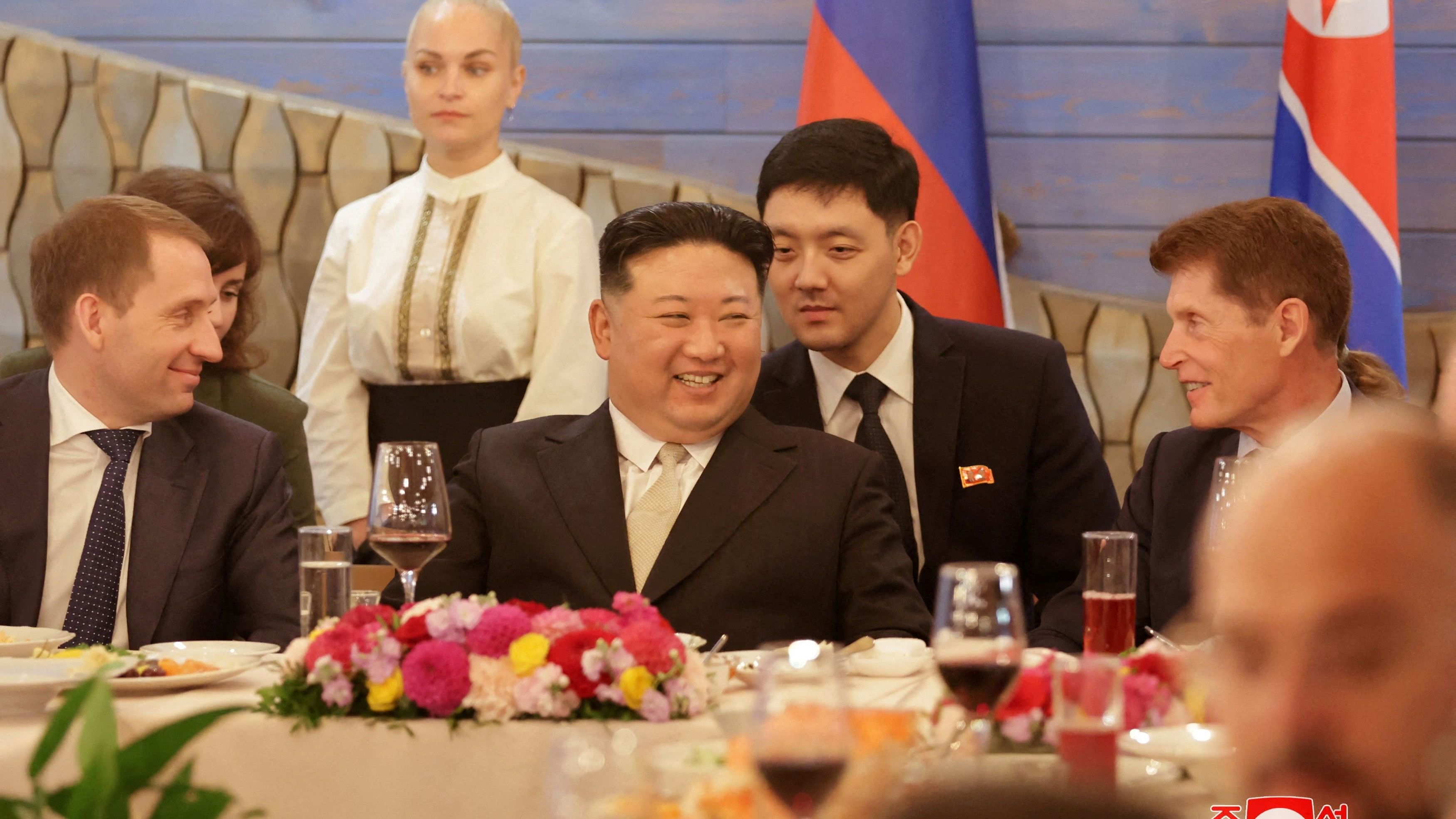 <div class="paragraphs"><p>North Korean leader Kim Jong Un tours Vladivostok where he visited various locations, including Far Eastern Federal University, Primorsky Aquarium, and Arnika Bio-Feed Mill, during his visit to Russia September 17, 2023, in this picture released by the Korean Central News Agency on September 18, 2023. </p></div>