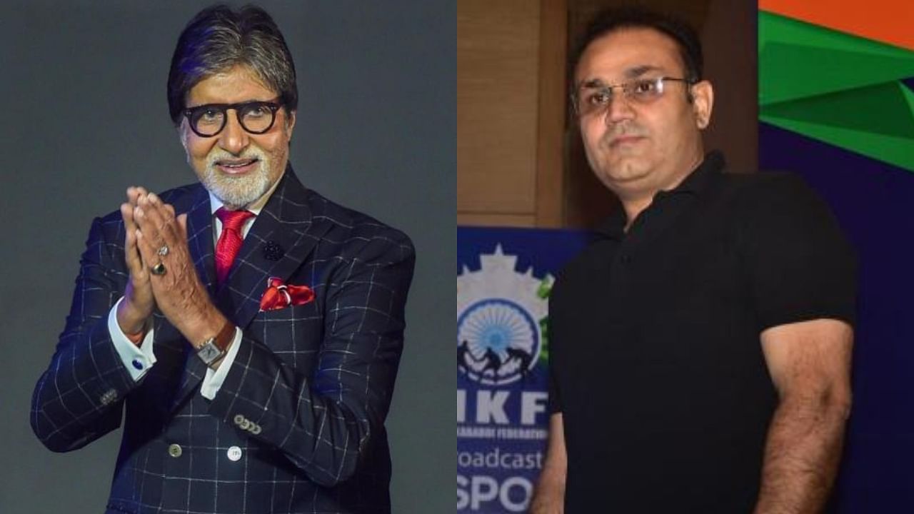 <div class="paragraphs"><p>Amitabh Bachchan (left) and Virender Sehwag (right).</p></div>