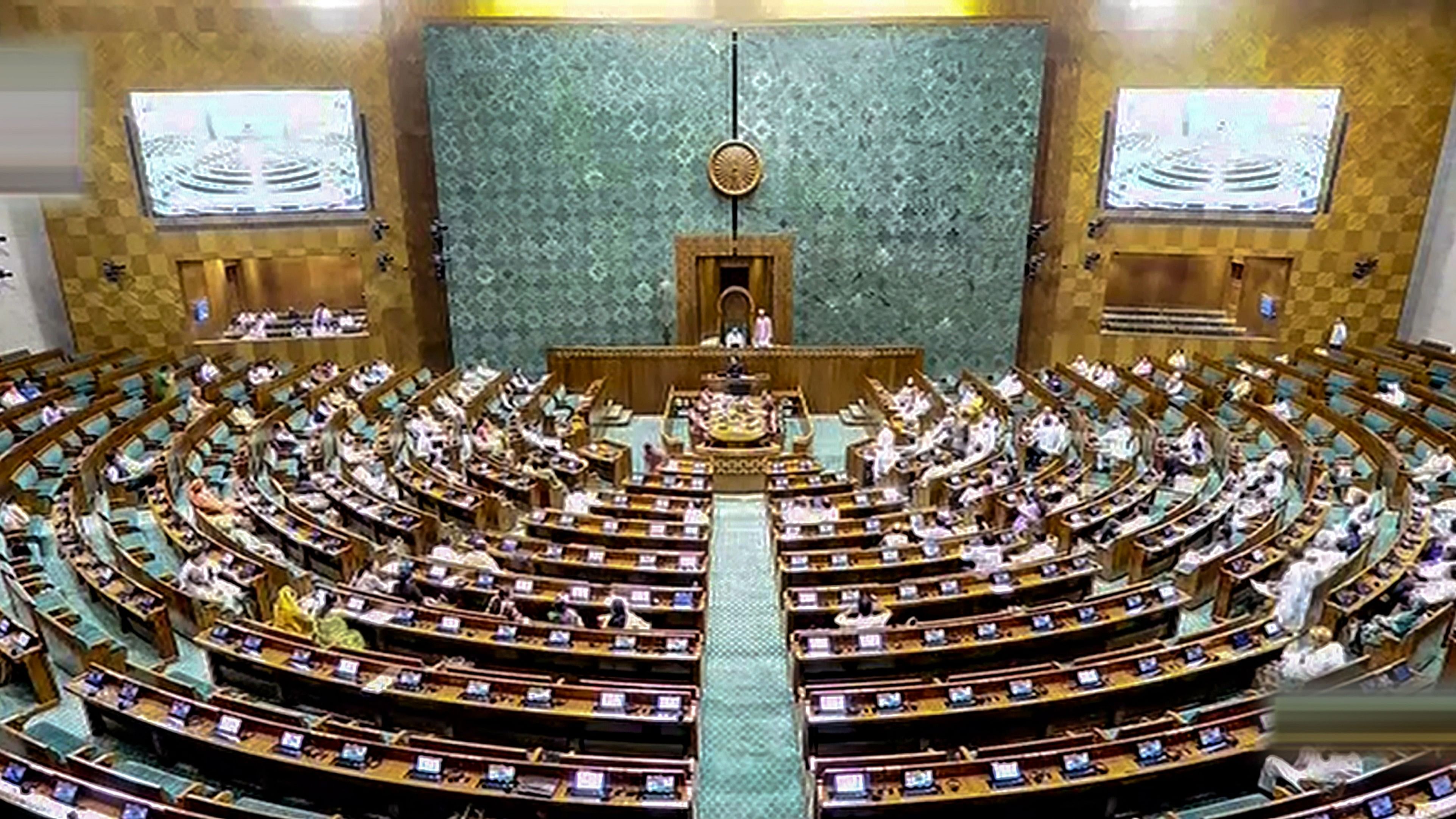 <div class="paragraphs"><p>Parliamentarians in the Lok Sabha during the special session of the Parliament.</p></div>