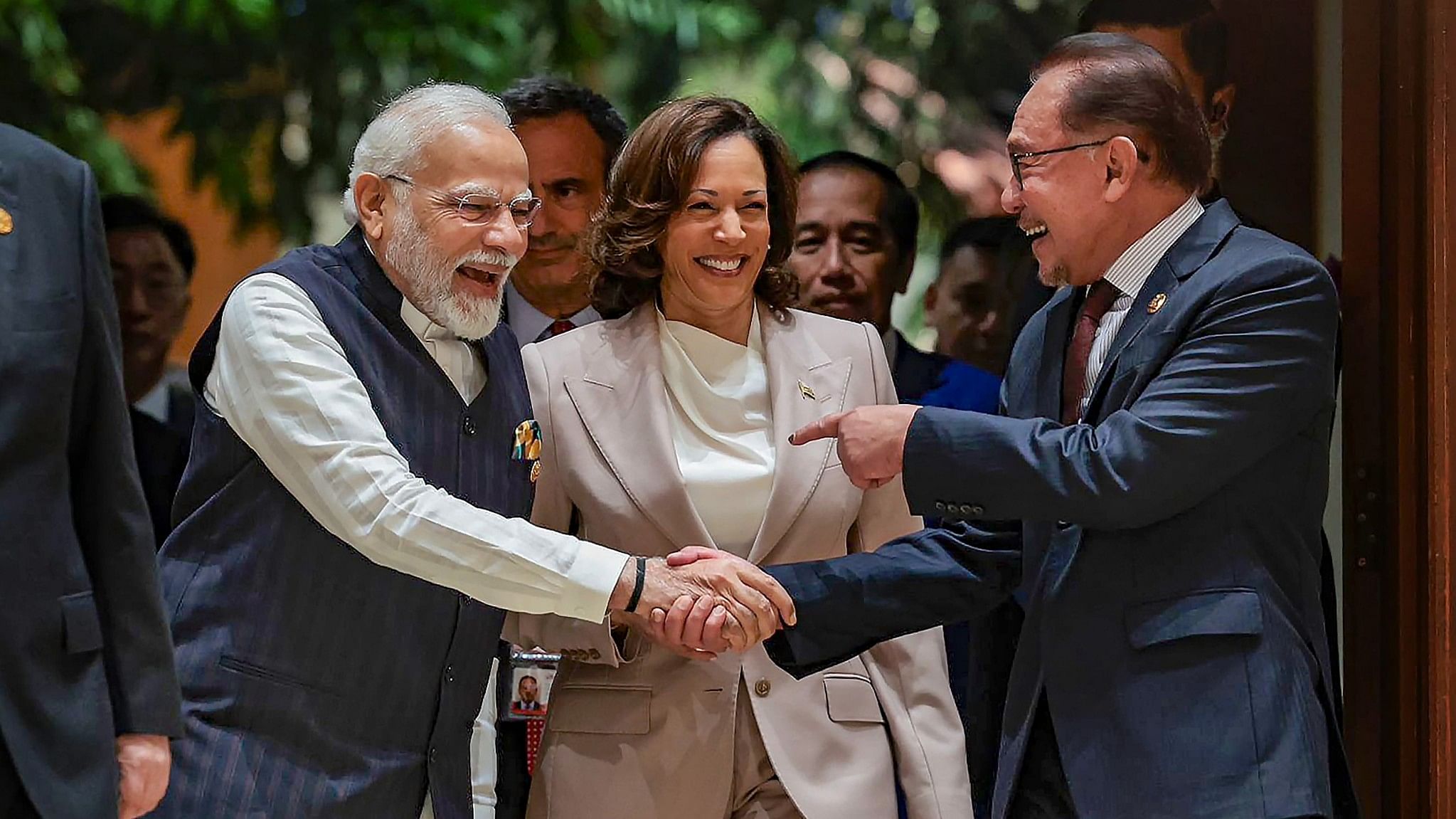 <div class="paragraphs"><p>Prime Minister Narendra Modi with US Vice President Kamala Harris on the sidelines of the 20th ASEAN-India Summit, in Jakarta, Thursday, Sept. 7, 2023. </p></div>