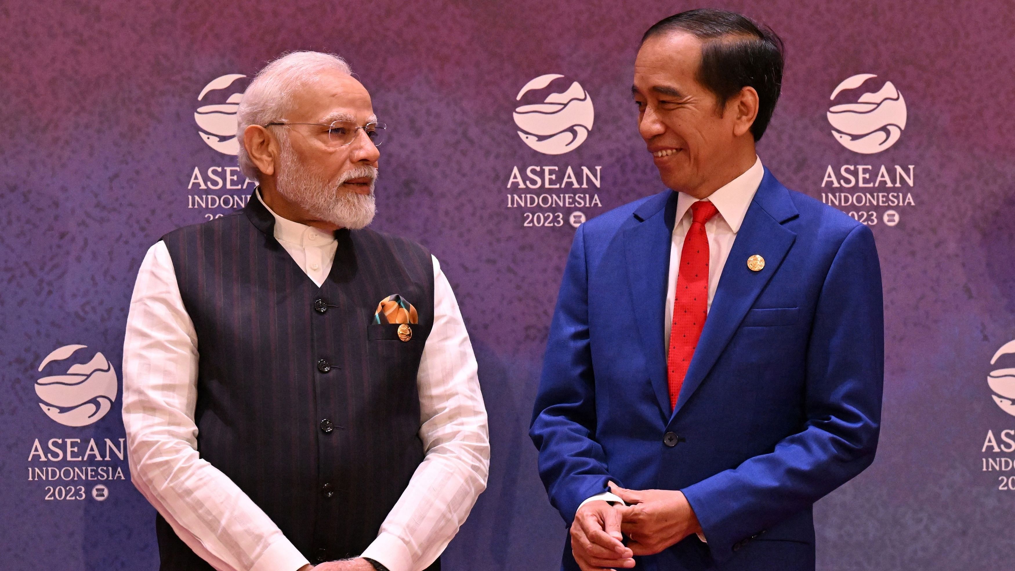 <div class="paragraphs"><p>India's Prime Minister Narendra Modi  prior to a photo session during the 20th ASEAN-India Summit as part of the 43rd ASEAN summit in Jakarta on September 7, 2023.     </p></div>