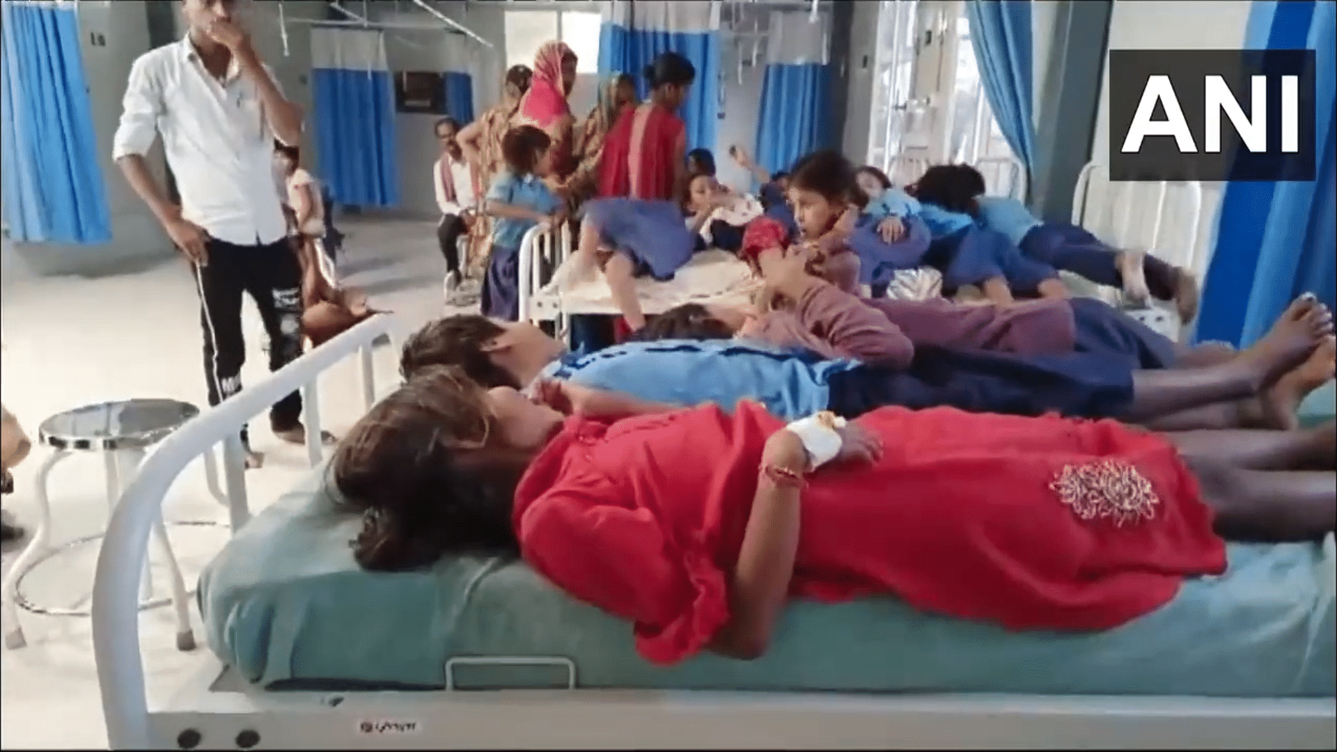 <div class="paragraphs"><p>Sreengrab of video showing the children in hospital</p></div>