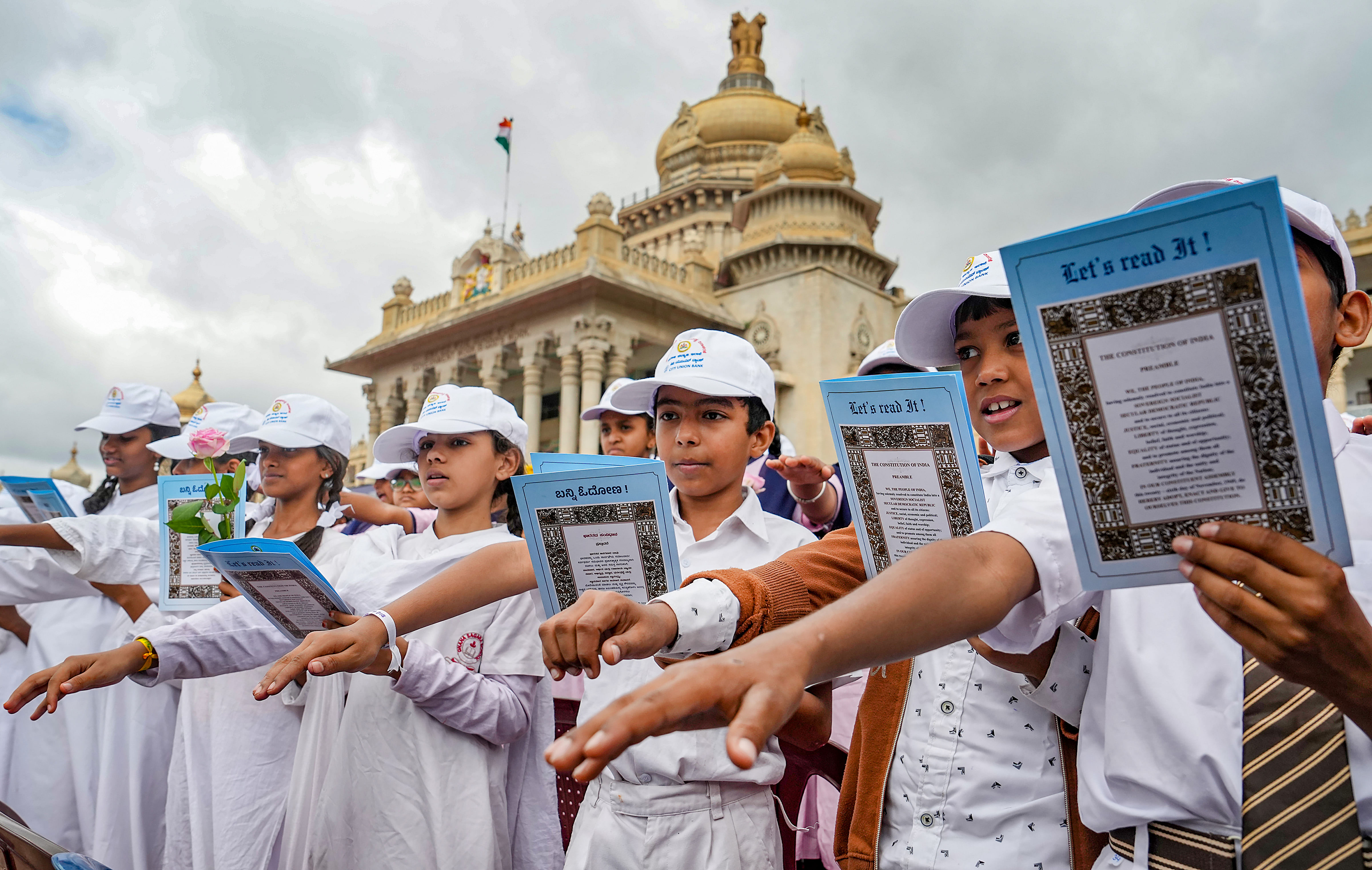 <div class="paragraphs"><p>School students recite the preamble to the Indian Constitution. Representative image.</p></div>