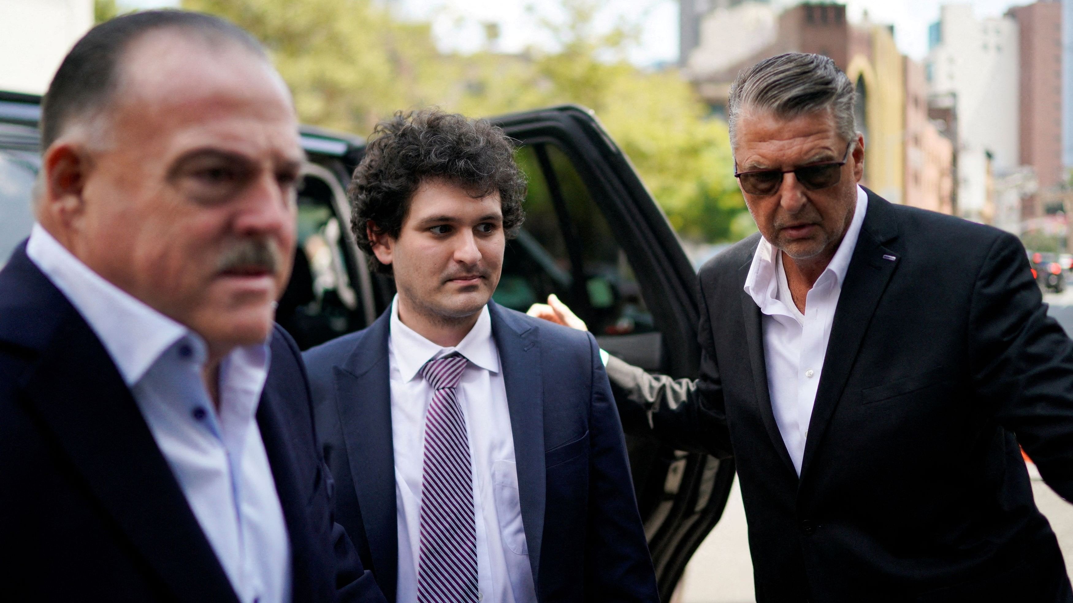 <div class="paragraphs"><p>Sam Bankman-Fried, the founder of bankrupt cryptocurrency exchange FTX, arrives at court as lawyers push to persuade the judge overseeing his fraud case not to jail him ahead of trial, at a courthouse in New York, U.S., August 11, 2023.  </p></div>