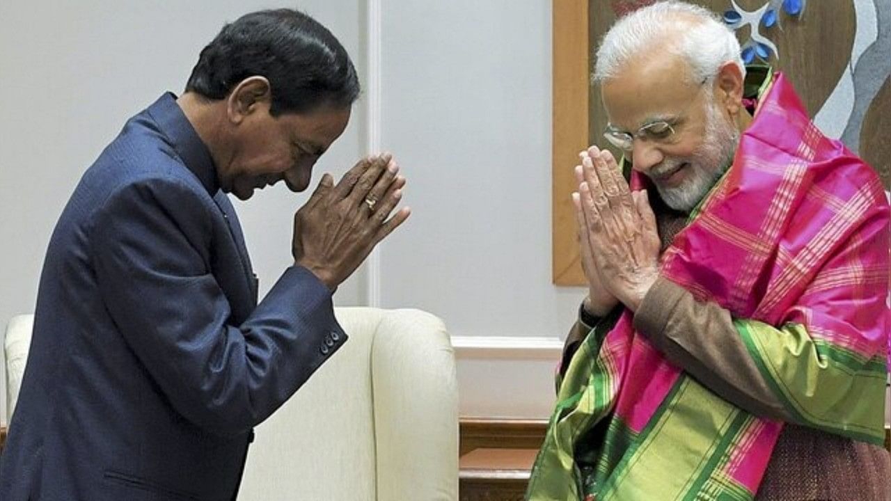<div class="paragraphs"><p>Telangana CM K Chandrasekhar Rao and Prime Minister Narendra Modi.</p></div>