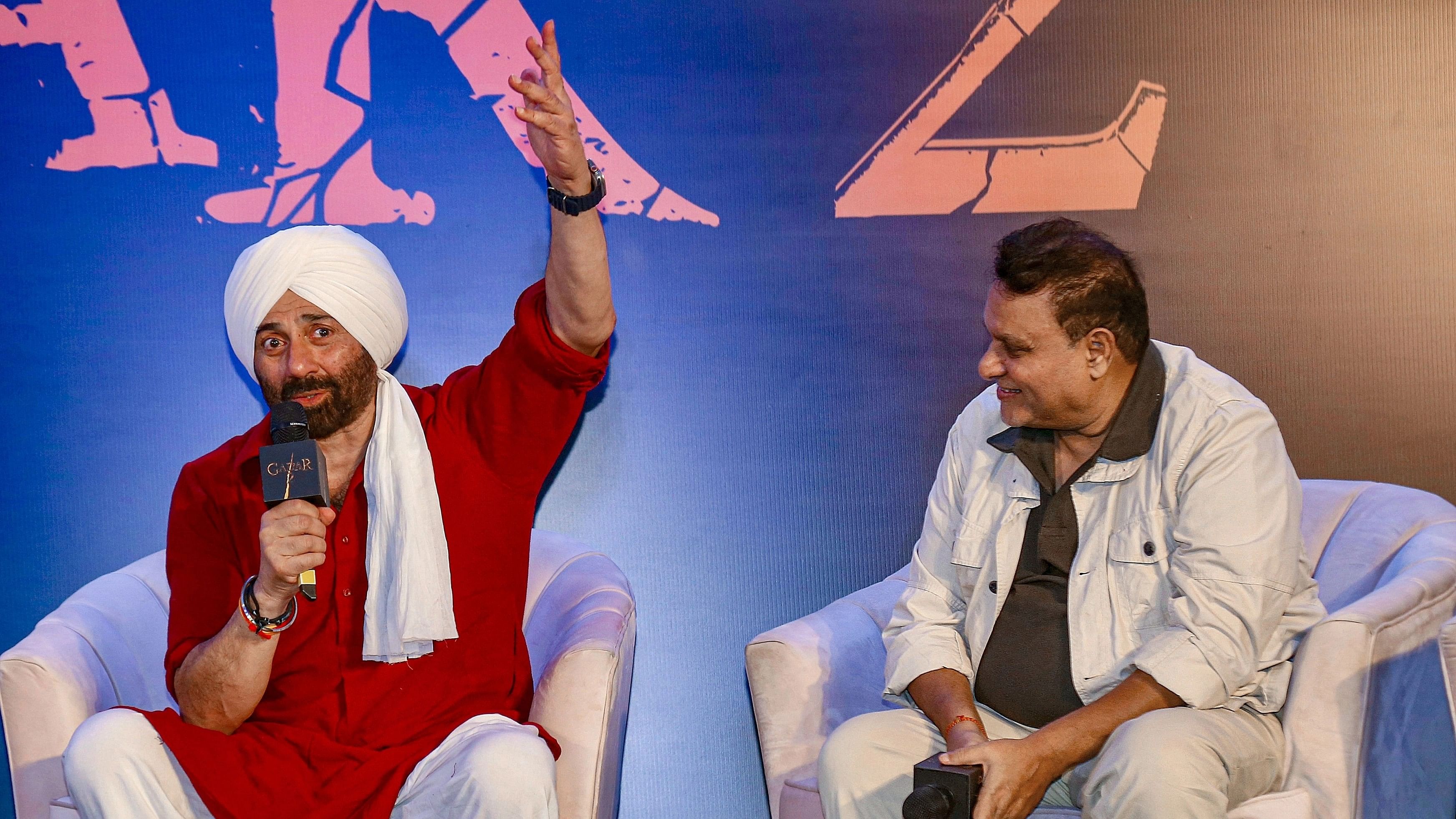 <div class="paragraphs"><p>Actor Sunny Deol and Director Anil Sharma during the success press conference of his film 'Gadar-2'.</p></div>