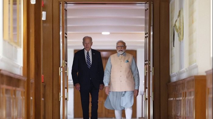 <div class="paragraphs"><p>Prime Minister Narendra Modi on Friday held talks with US President Joe Biden.</p></div>