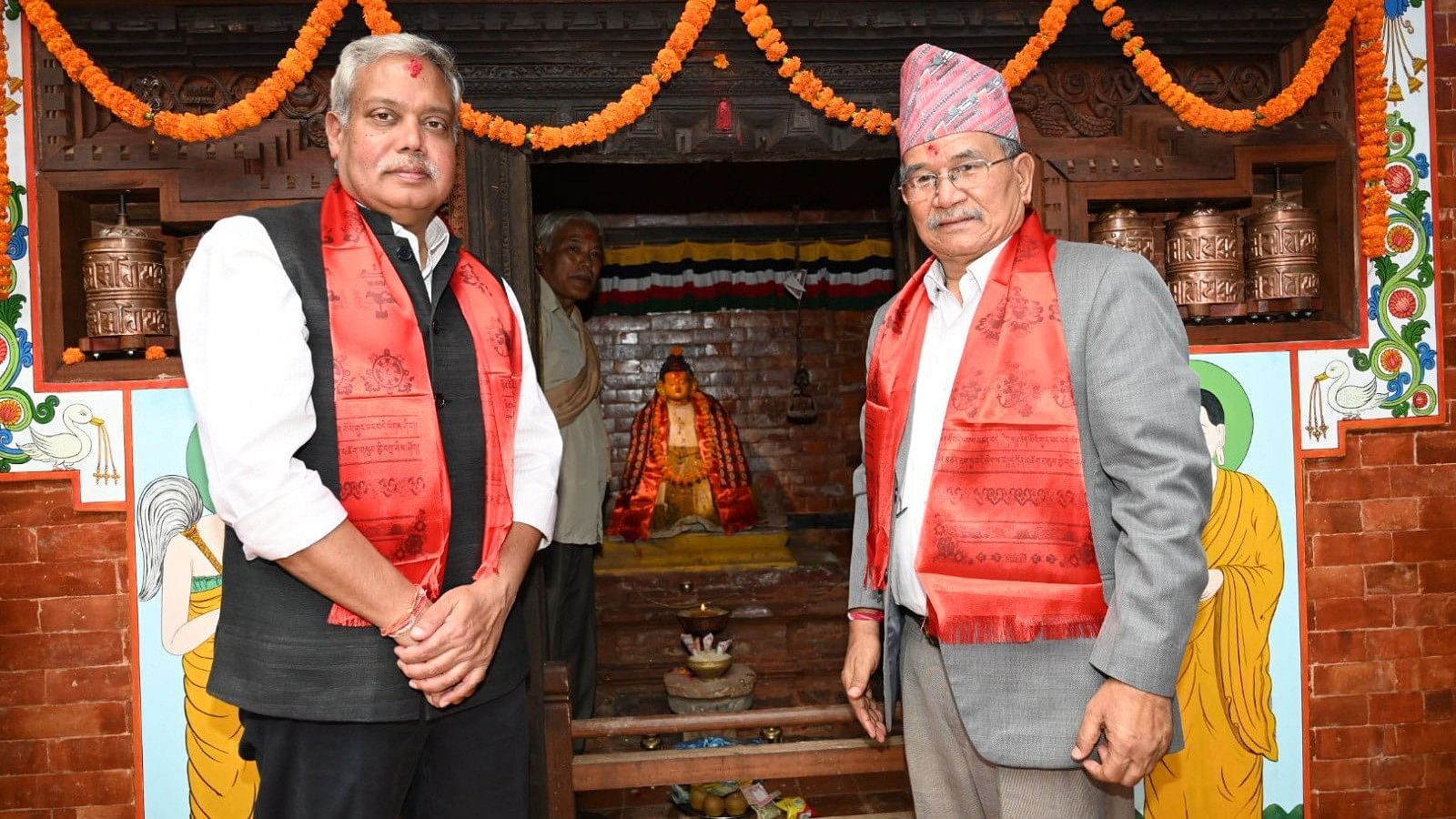 <div class="paragraphs"><p>Naveen Srivastava, Ambassador of India to Nepal and Mayor of Lalitpur Metropolitan City  Chiri Babu Maharjan jointly inaugurated the new building of Shree Napichandra Mahavihar, Lalitpur.&nbsp;</p></div>