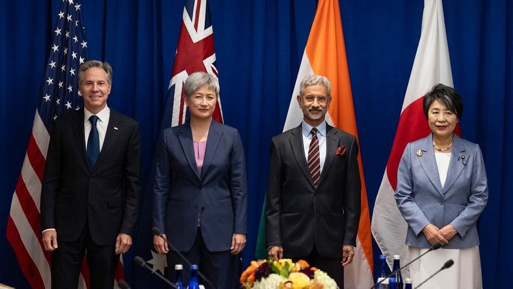 <div class="paragraphs"><p>EAM Jaishankar with representatives of the Quad countries, namely&nbsp;Yoko Kamikawa, Penny Wong and Antony Blinken.&nbsp;</p></div>