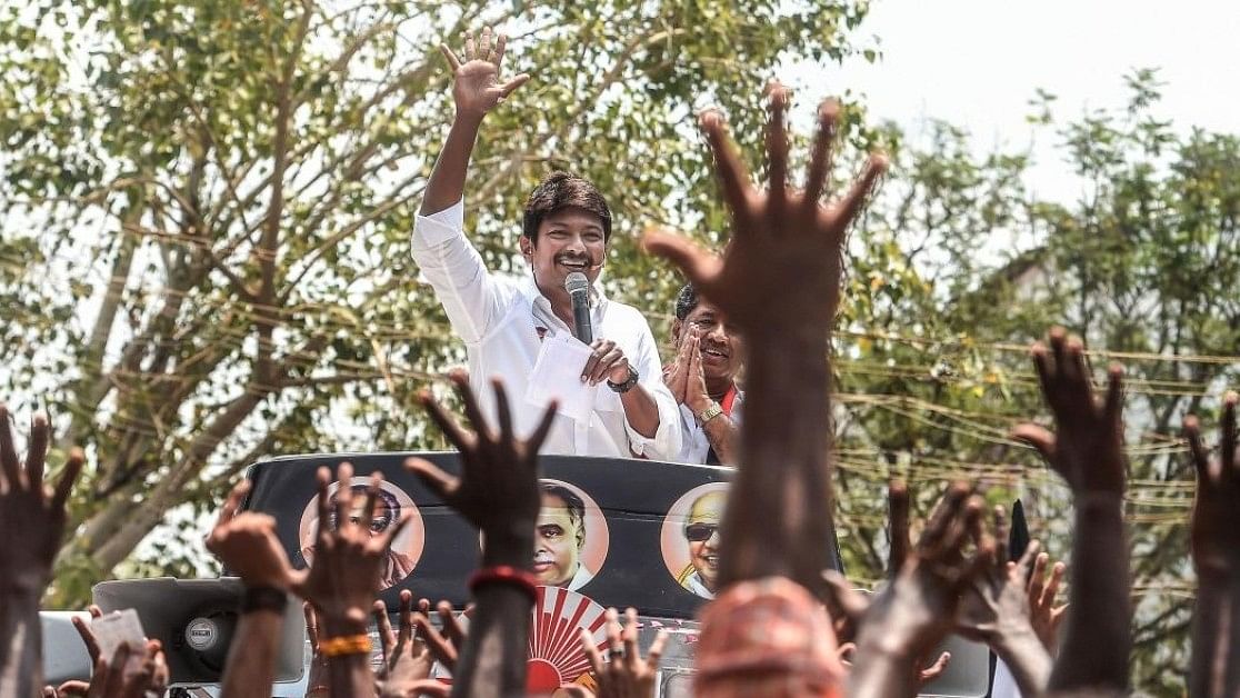 <div class="paragraphs"><p>Udhayanidhi Stalin at an election campaign rally. </p></div>