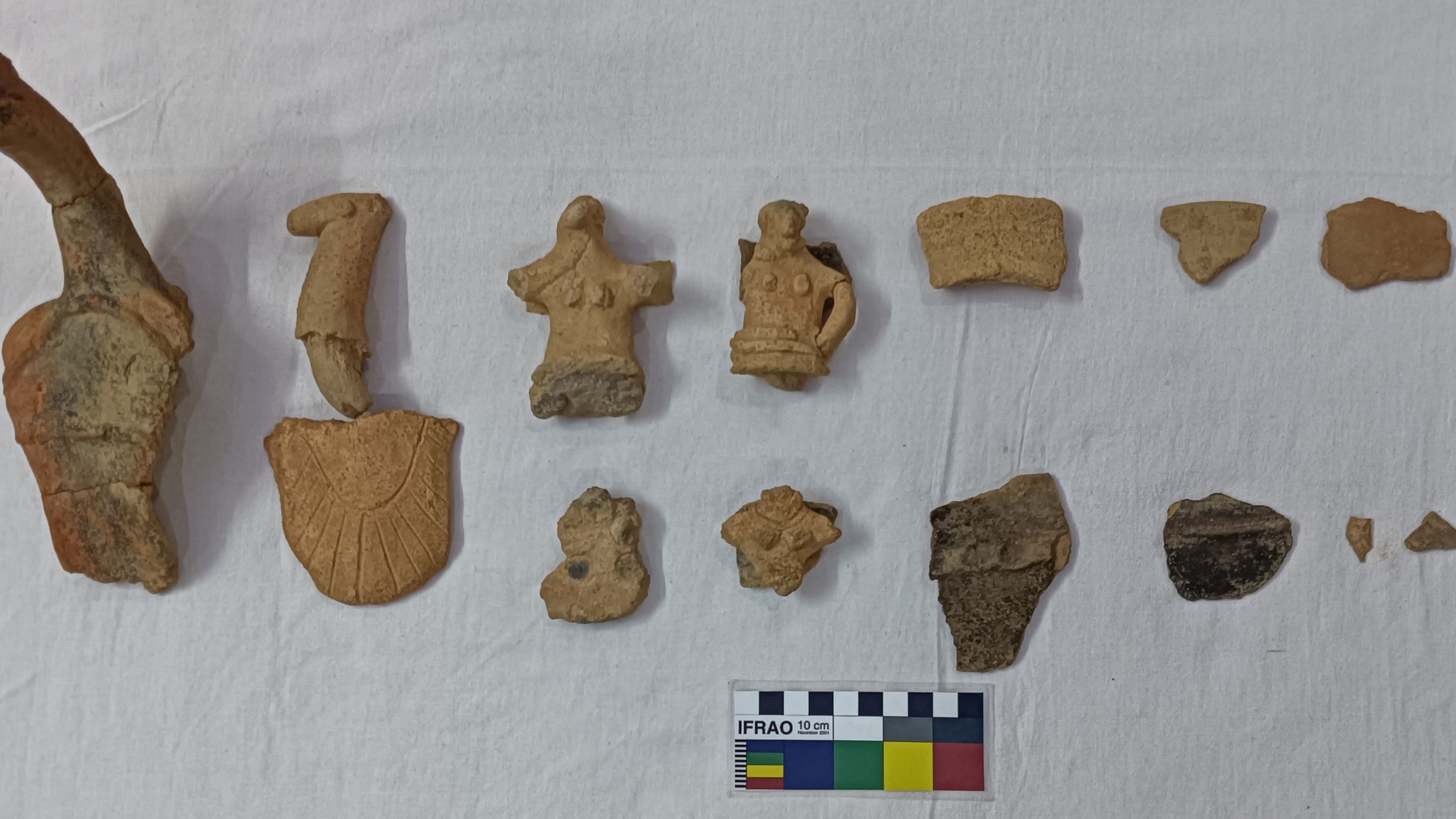 <div class="paragraphs"><p>Terracotta figurines found in a megalithic dolmen site at Mudukonaje near Moodbidri.</p></div>