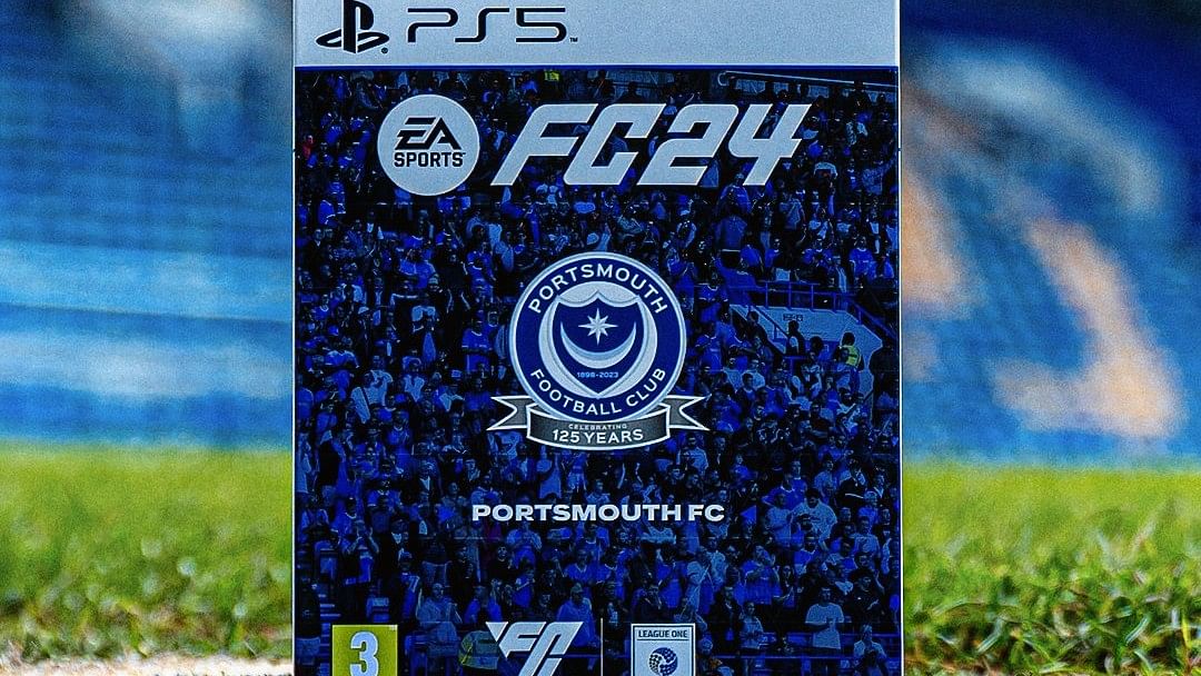 <div class="paragraphs"><p>A copy of FC 24 visible as promoted from the Portsmouth FC handle on X (formerly Twitter).</p></div>