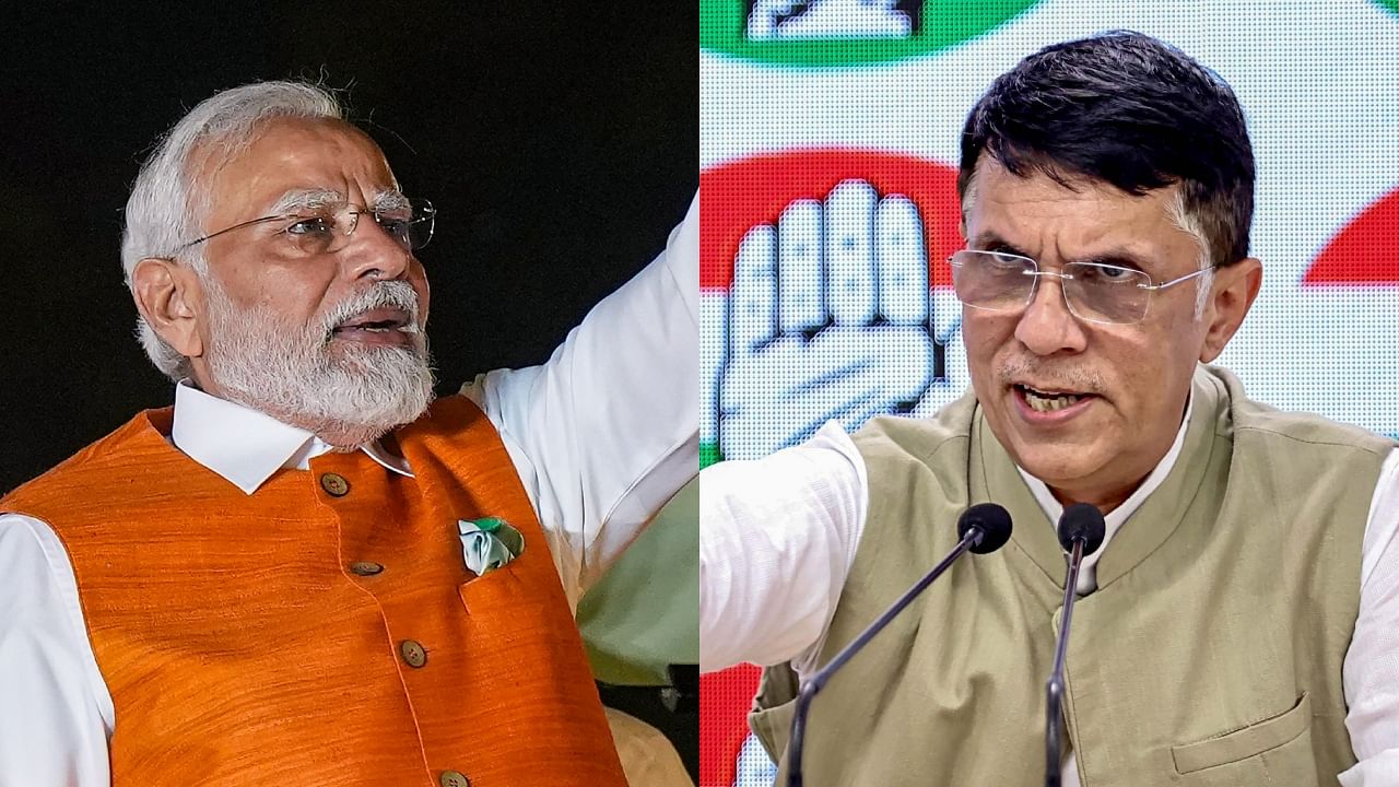 <div class="paragraphs"><p>Prime Minister Narendra Modi and Congress leader Pawan Khera.</p></div>