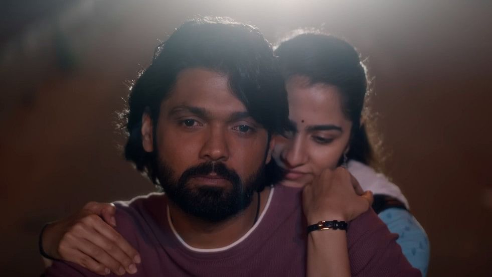 <div class="paragraphs"><p>Rakshit Shetty and Rukmini Vasanth in the trailer of 'Sapta Sagaradaache Ello'.&nbsp;</p></div>