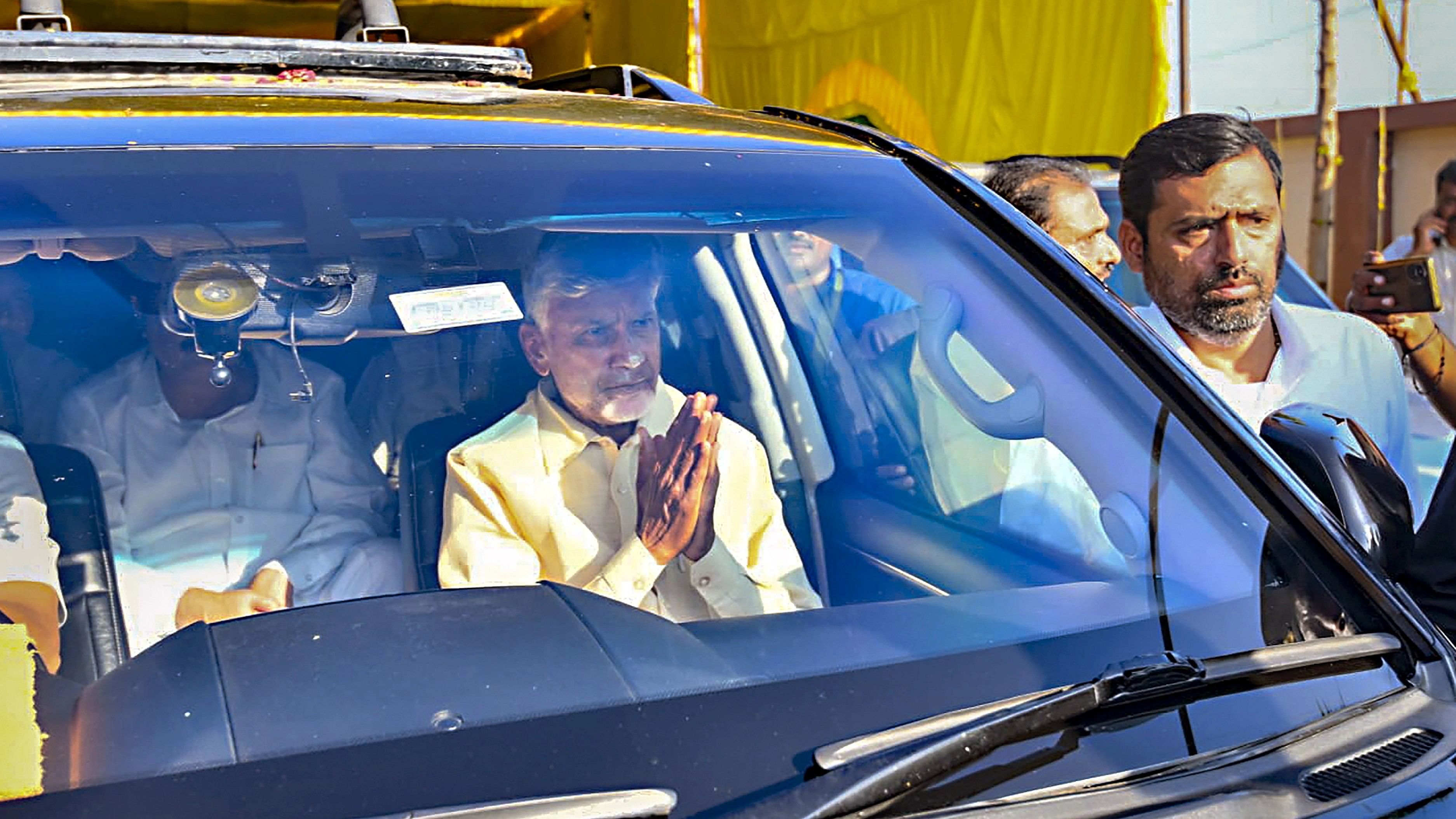 <div class="paragraphs"><p>TDP chief Chandrababu Naidu, at Tadivaripalli village of Markapuram Constituency, Saturday, Sept. 9, 2023.</p></div>