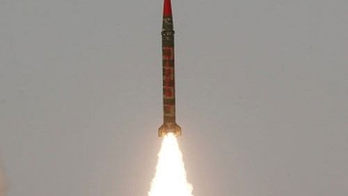 <div class="paragraphs"><p>Representative image of a ballistic missile test-fired by Pakistan.&nbsp;</p></div>