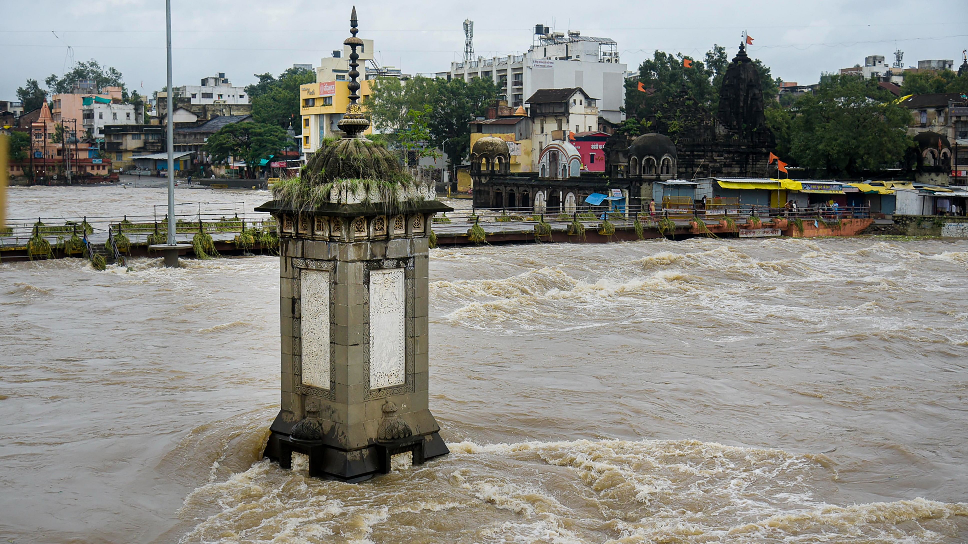 <div class="paragraphs"><p>Godavari river in spate following rains in Nashik.&nbsp;</p></div>