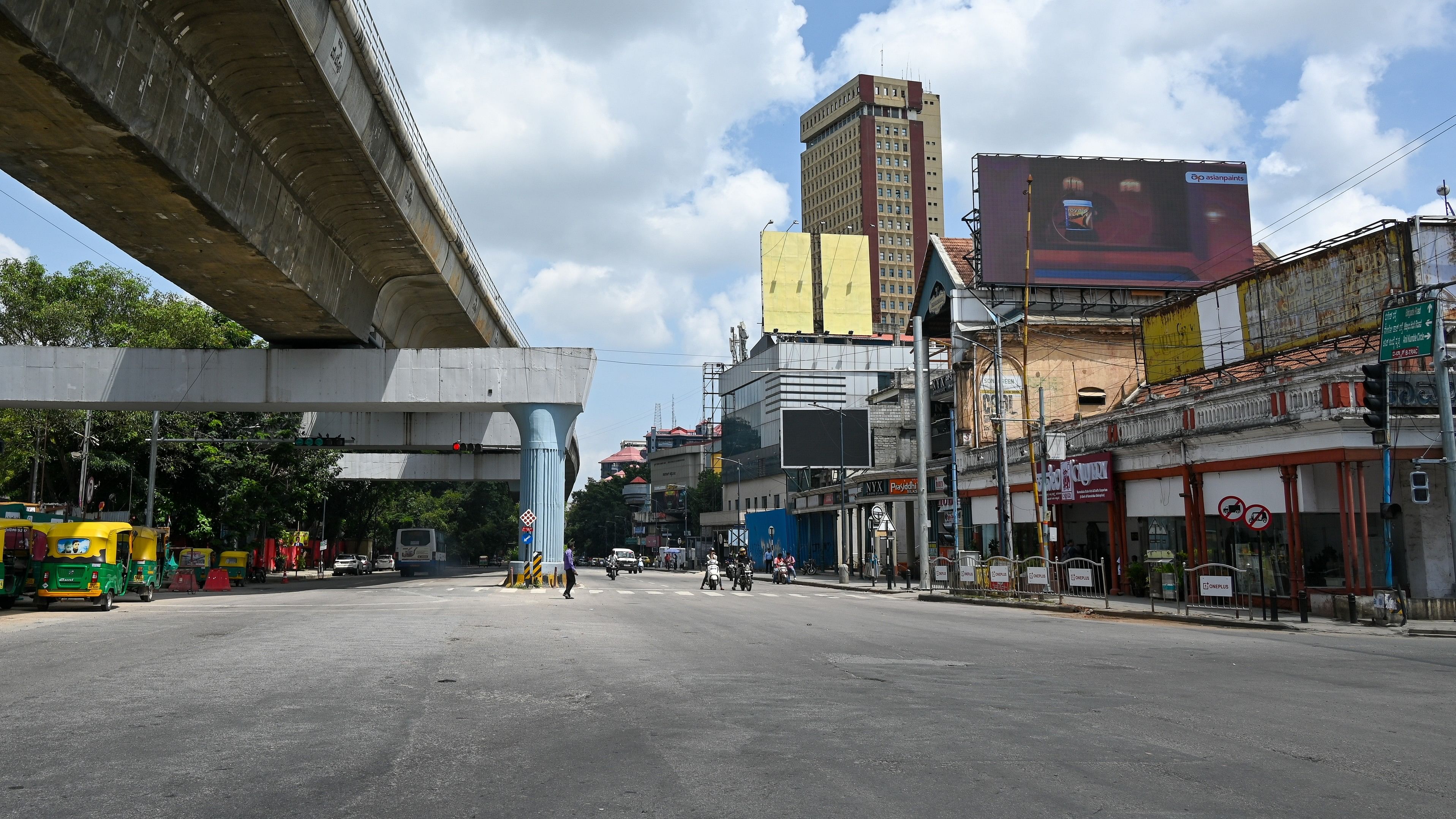 A deserted MG Road.