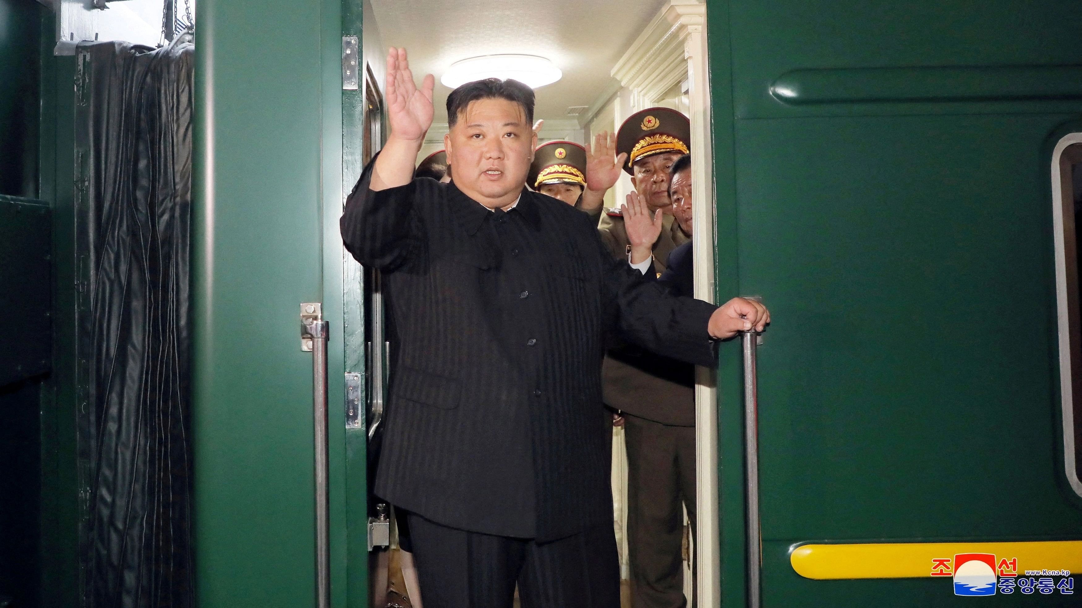 <div class="paragraphs"><p>North Korea's Kim en route to Russia for talks with Putin.</p></div>