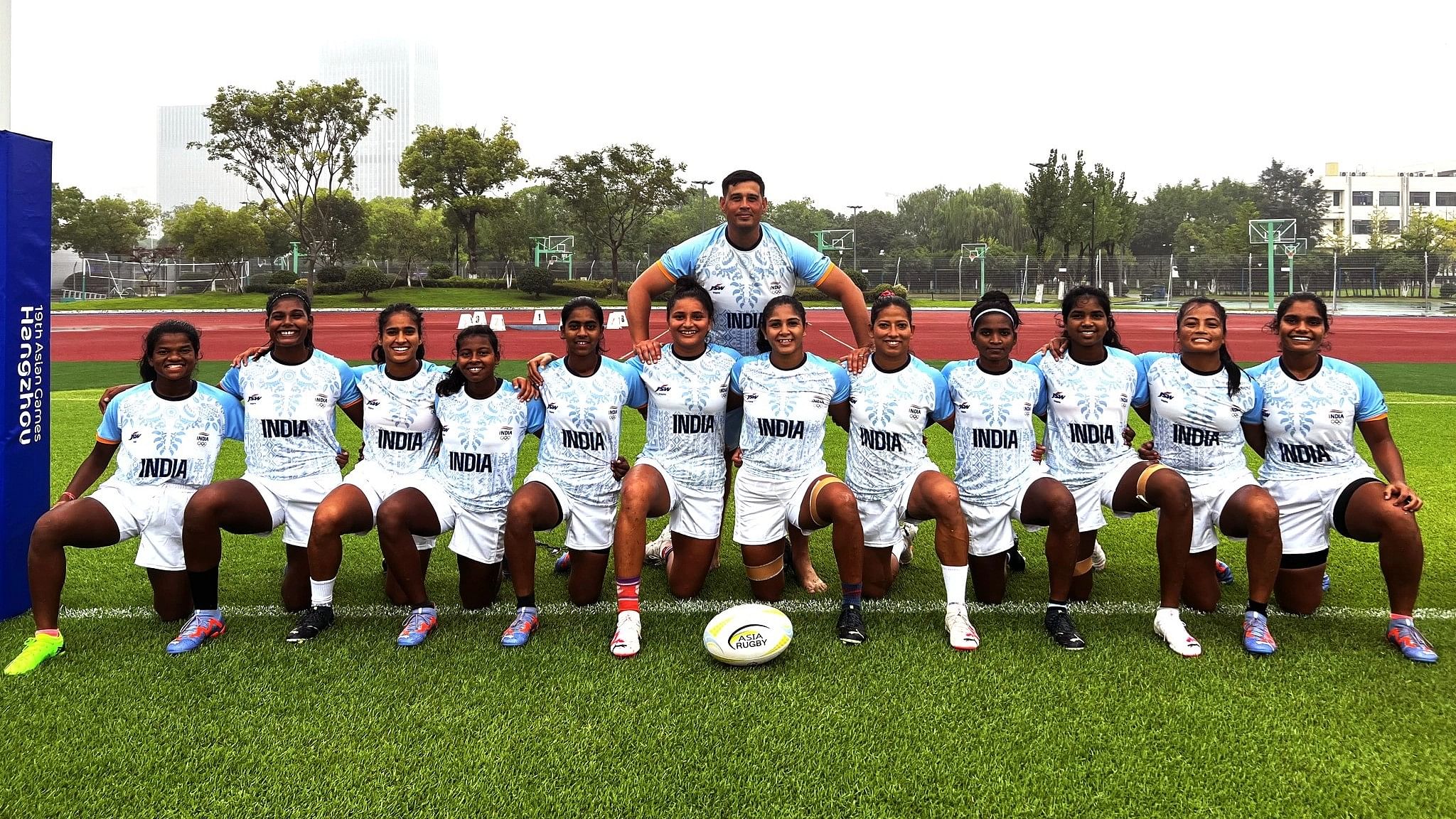 <div class="paragraphs"><p>The Indian women's rubgy squad for the Asian Games.</p></div>