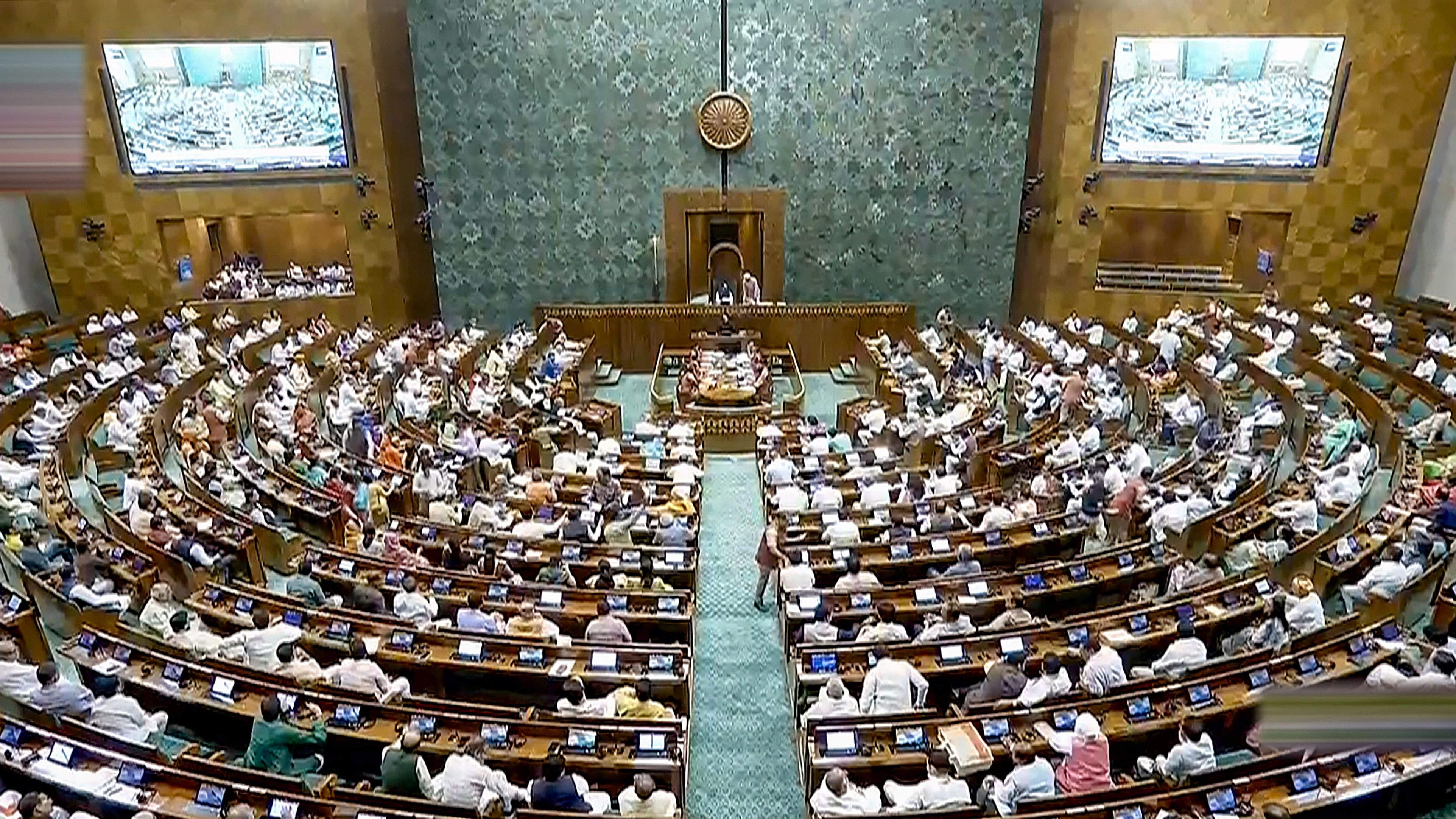 <div class="paragraphs"><p>Parliamentarians in the Lok Sabha during the special session of the Parliament.</p></div>