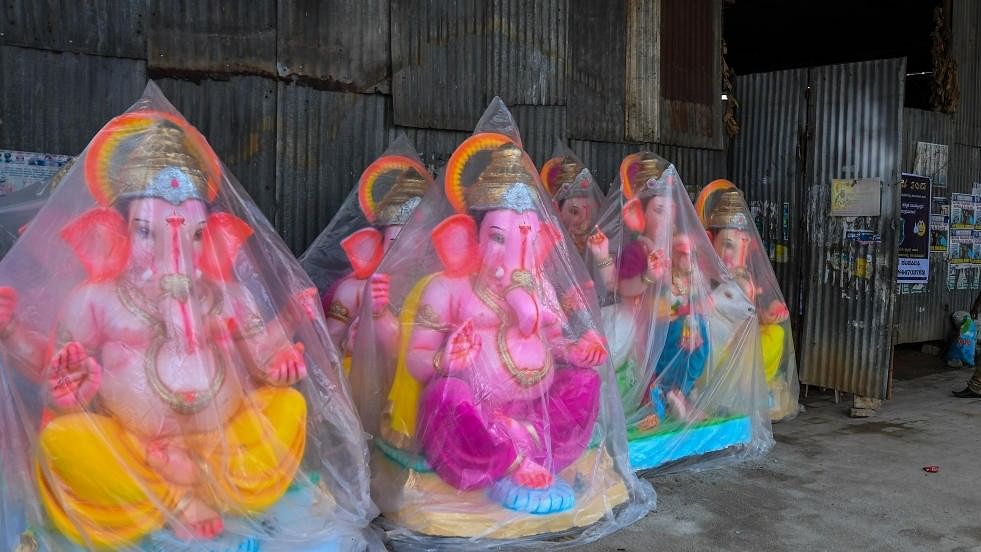 <div class="paragraphs"><p>Ganesha idols made from Plaster of Paris. </p></div>