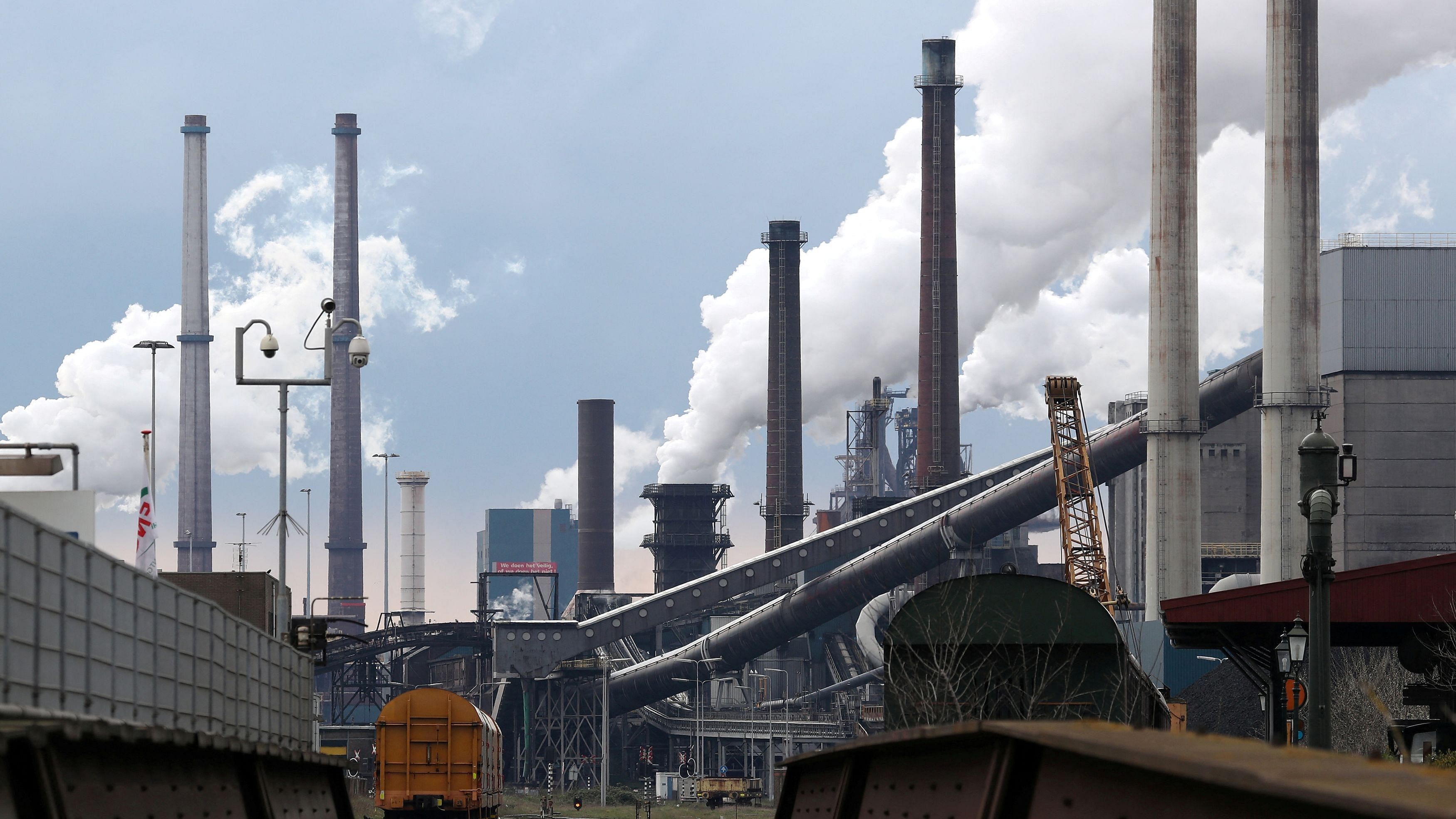 <div class="paragraphs"><p>Smoke is seen coming out of chimneys at the Tata steel plant in Ijmuiden.&nbsp;</p></div>