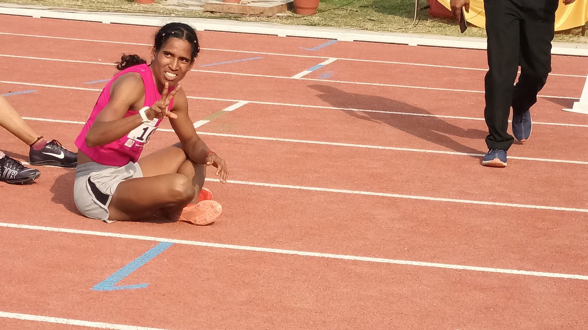 <div class="paragraphs"><p>R Vithya Ramraj clocked 55.43 secs in 400m hurdles, narrowly mised PT Usha's national record of 55.42 secs set in 1984 Olympics. </p></div>