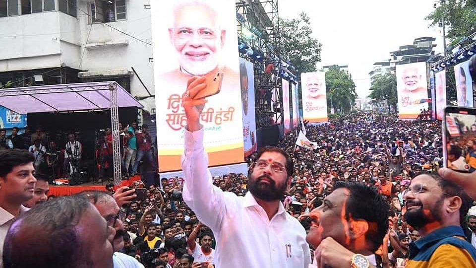 <div class="paragraphs"><p>On Thursday, Chief Minister Eknath Shinde participated in several festivities including in Tembi Naka in Thane city.</p></div>