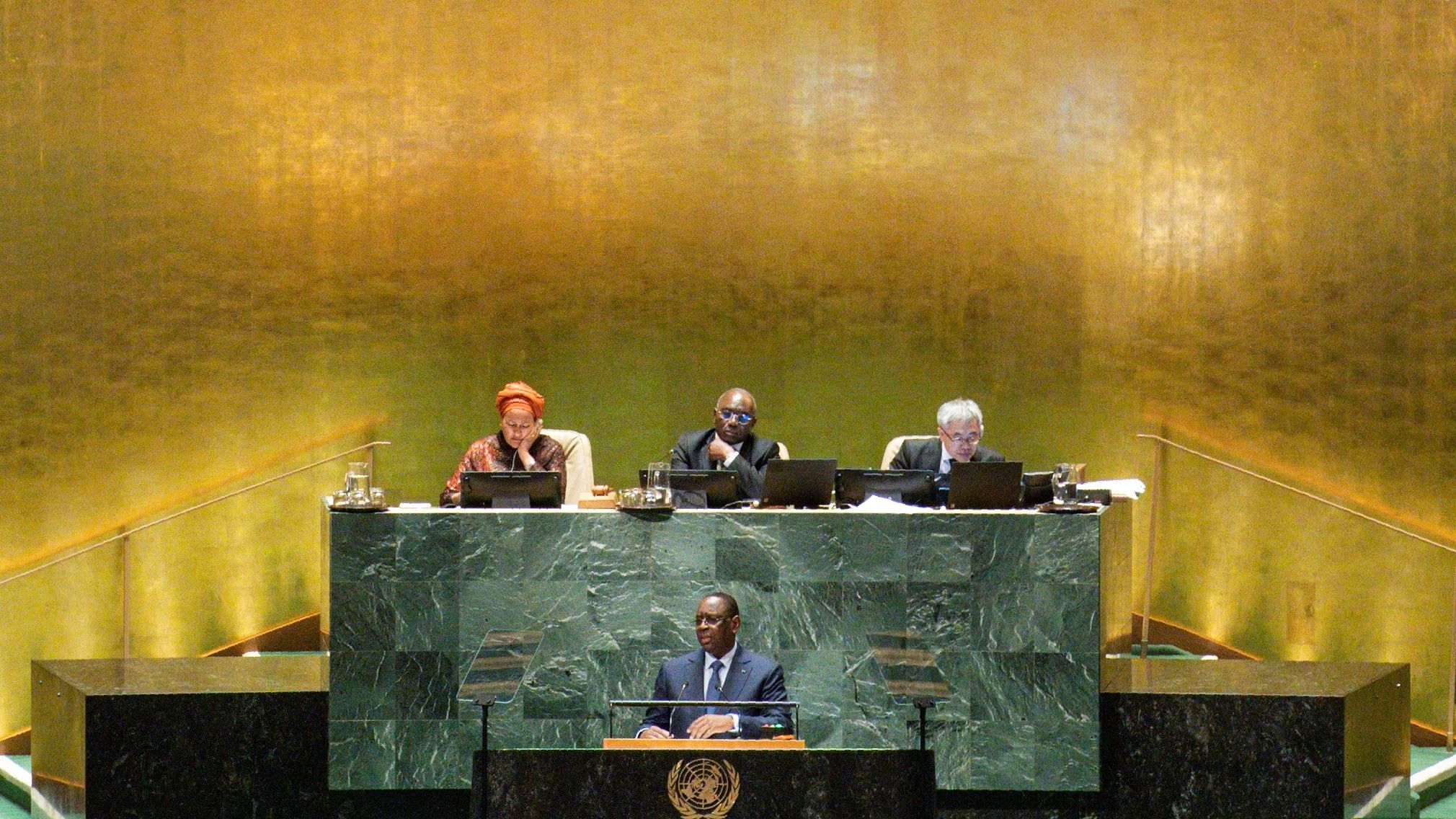 <div class="paragraphs"><p>Senegal's President Macky Sall addresses the 78th Session of the U.N. General Assembly in New York City, U.S., September 19, 2023.</p></div>